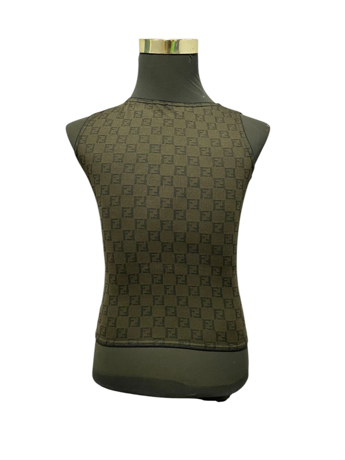Fendi Fendi Monogram Luxury Iconic Retro Vintage 80/90s Tank Tops Size M / US 6-8 / IT 42-44 - 3 Thumbnail