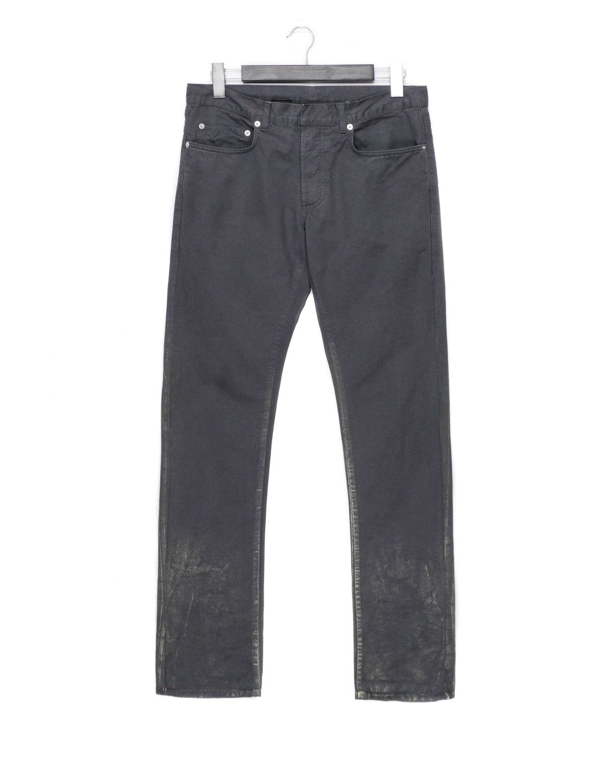 image of Dior Homme Ss07 Gold Dust Glitter Waxed Grey Pant Jeans, Men's (Size 30)