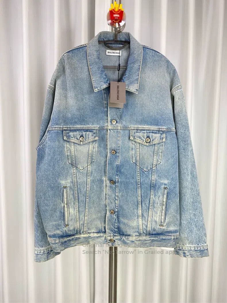 Balenciaga Balenciaga Blue Denim Jacket Size XS / US 0-2 / IT 36-38 - 1 Thumbnail