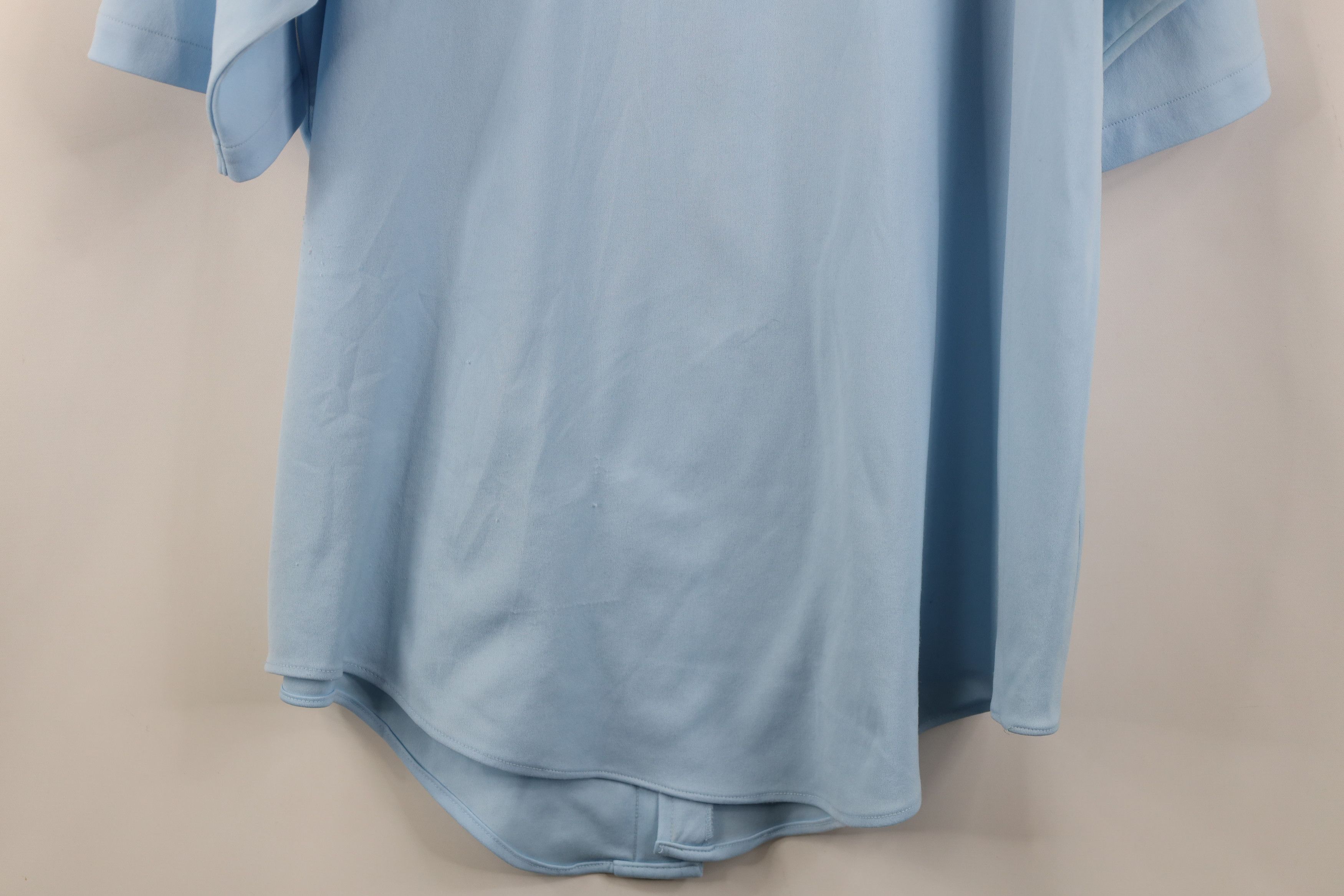 Vintage Vintage 70s Streetwear Knit Short Sleeve Button Shirt Blue Size US M / EU 48-50 / 2 - 12 Thumbnail