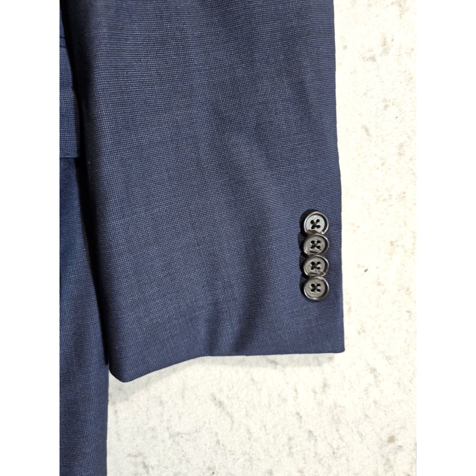 Cremieux Cremieux Blazer 38 Blue Wool Loro Piana Super 130s Double-Vented Notch Lapel Two-Button Regular Jacket/Coat Men Size 38R - 6 Thumbnail