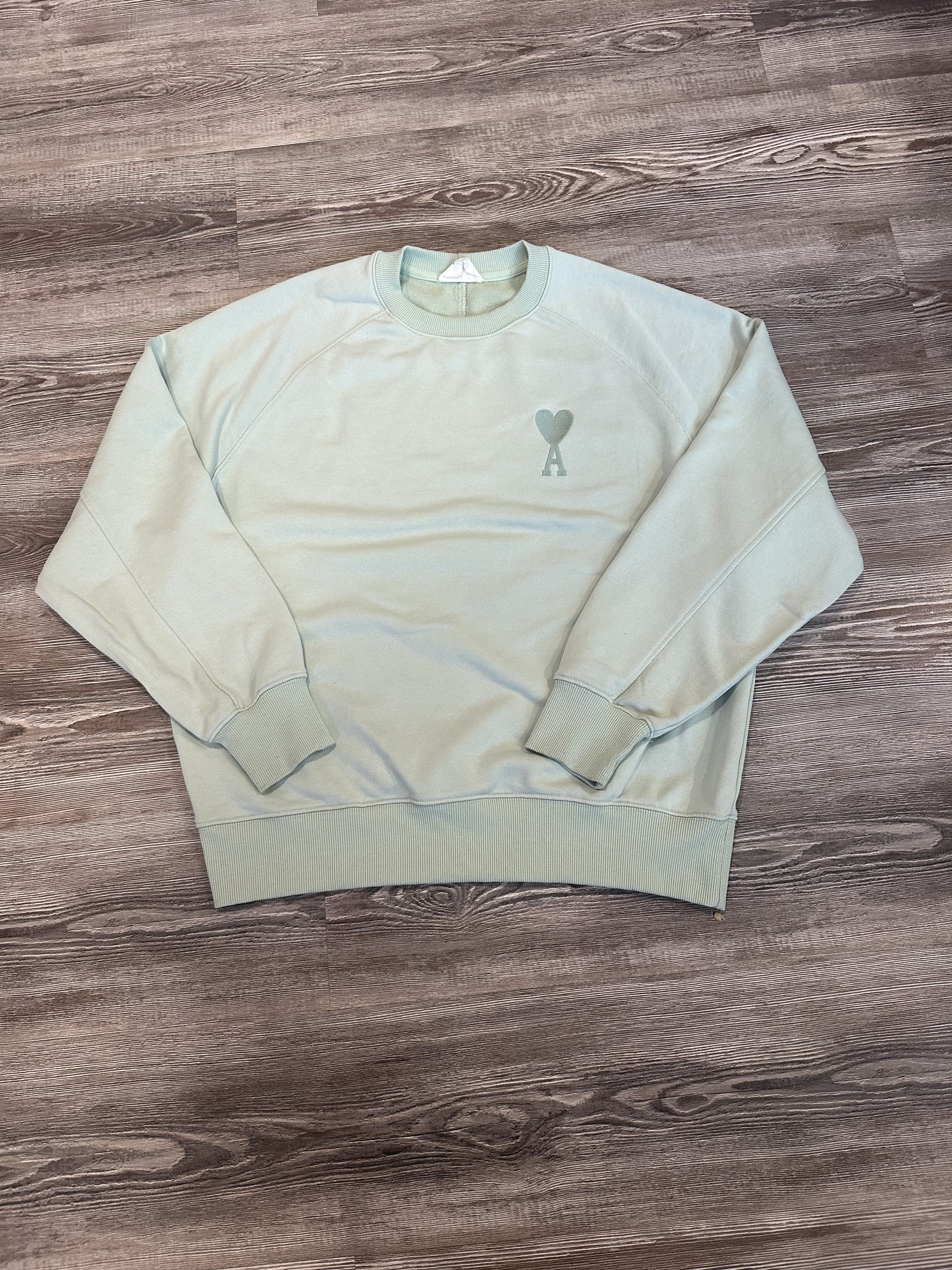AMI Mens AMI Paris Sweater Aqua Green Size XL Size US XL / EU 56 / 4 - 2 Thumbnail