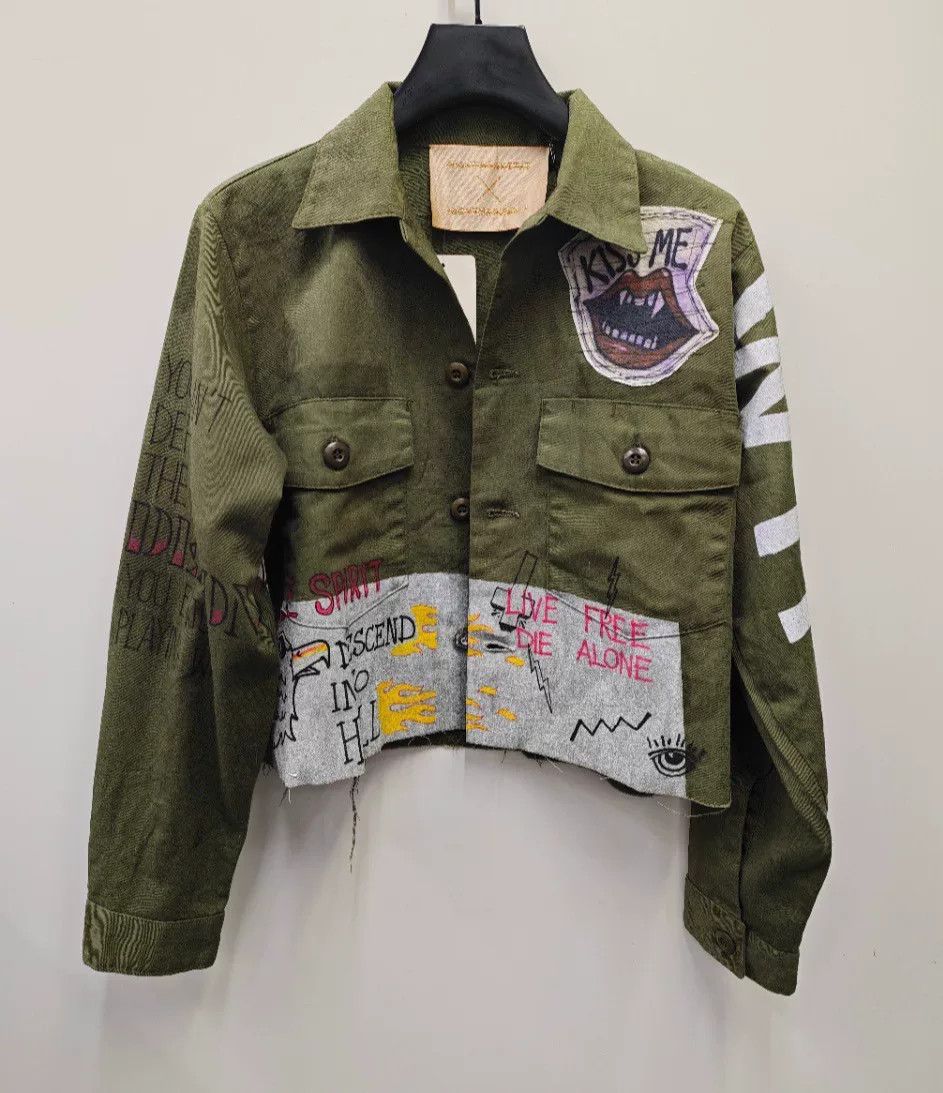 Trendy Green Short Military Jacket