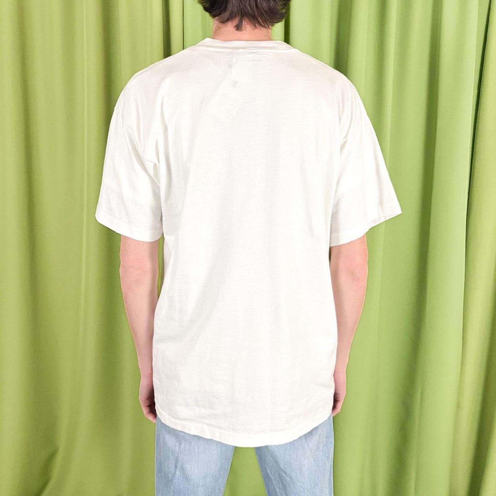 Fruit Of The Loom 90s Vintage White Shit-Zhu Dog Graphic Single Stitch T Shirt Size M / US 6-8 / IT 42-44 - 4 Thumbnail