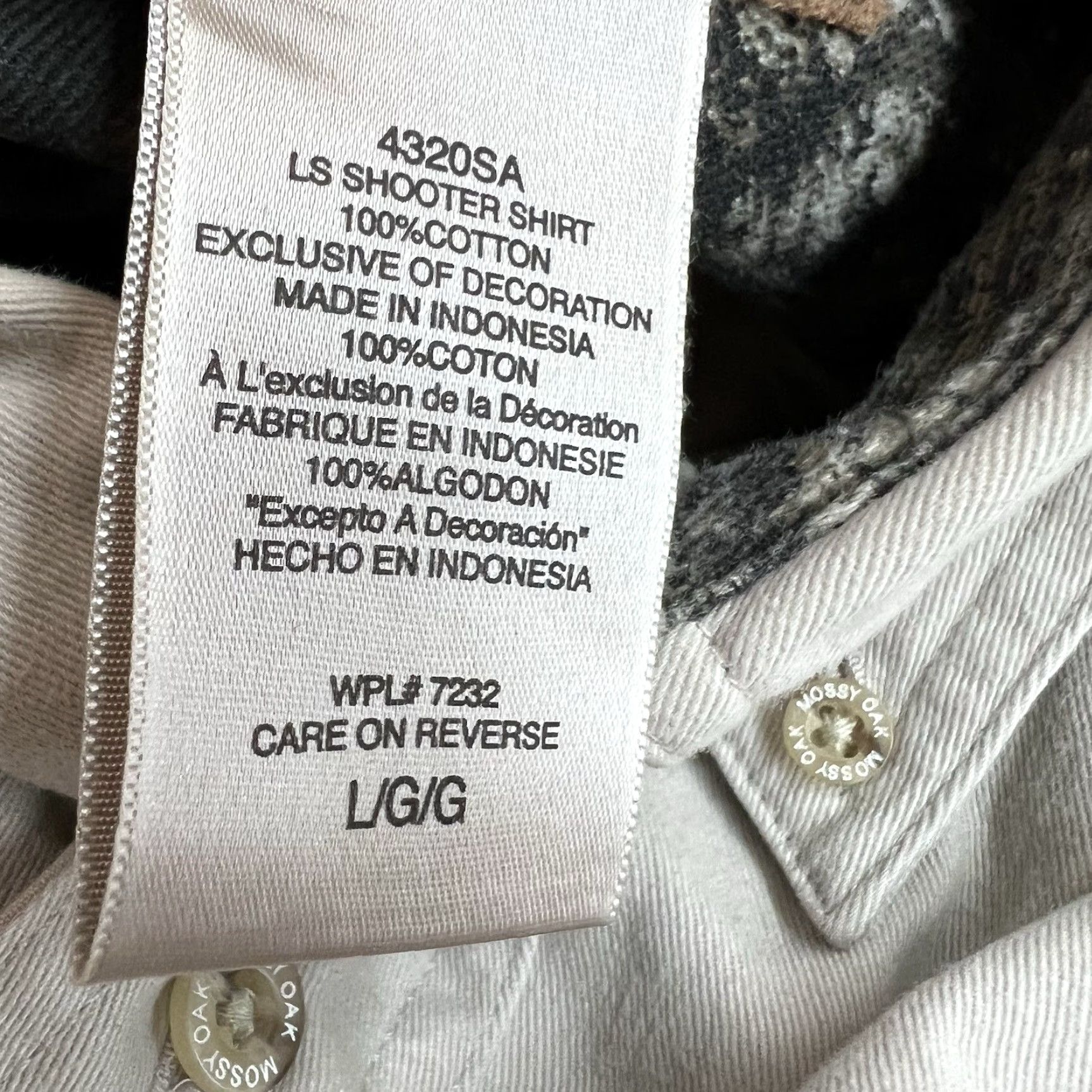 Vintage Mossy Oak Camouflage Long Sleeve Button-Down Shirt Mens Size L Beige Cotton Outdoor Workwear Size US L / EU 52-54 / 3 - 7 Thumbnail