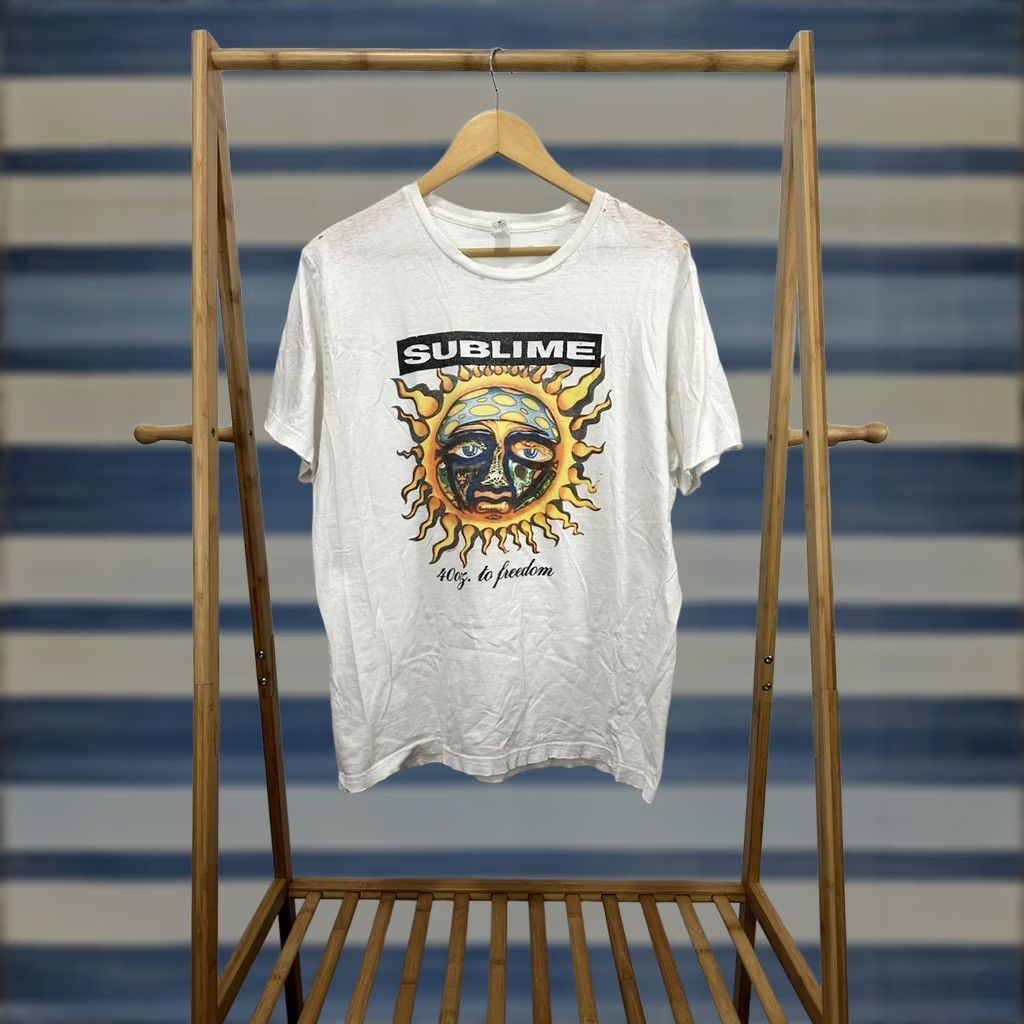 Anvil VTG Sublime 40oz to Freedom Thrashed Cheese Distressed Worn Band T-Shirt L Mens Clothing White(Adult) T-Shirt Grunge 90s Boys Girls Size US L / EU 52-54 / 3 - 1 Thumbnail