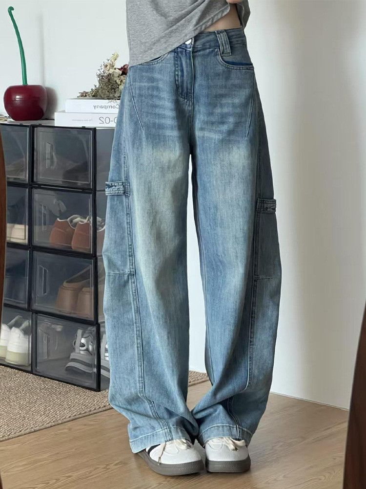 Japanese Brand Men's high waist street light blue scimitar jeans Size US 32 / EU 48 - 1 Thumbnail
