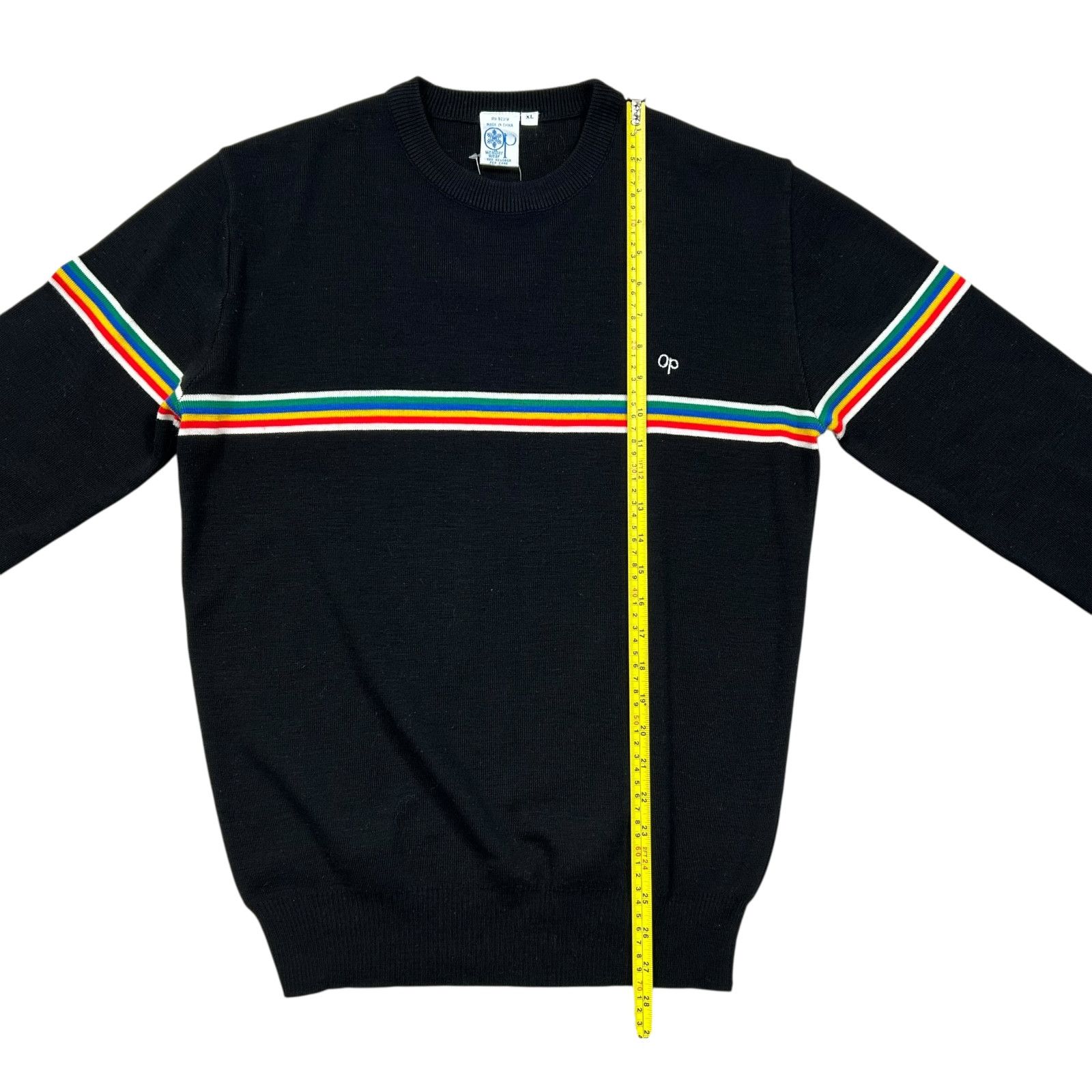 Ocean Pacific VTG OP OCEAN PACIFIC RAINBOW STRIPED CREWNECK SWEATER XL Size US XL / EU 56 / 4 - 6 Thumbnail