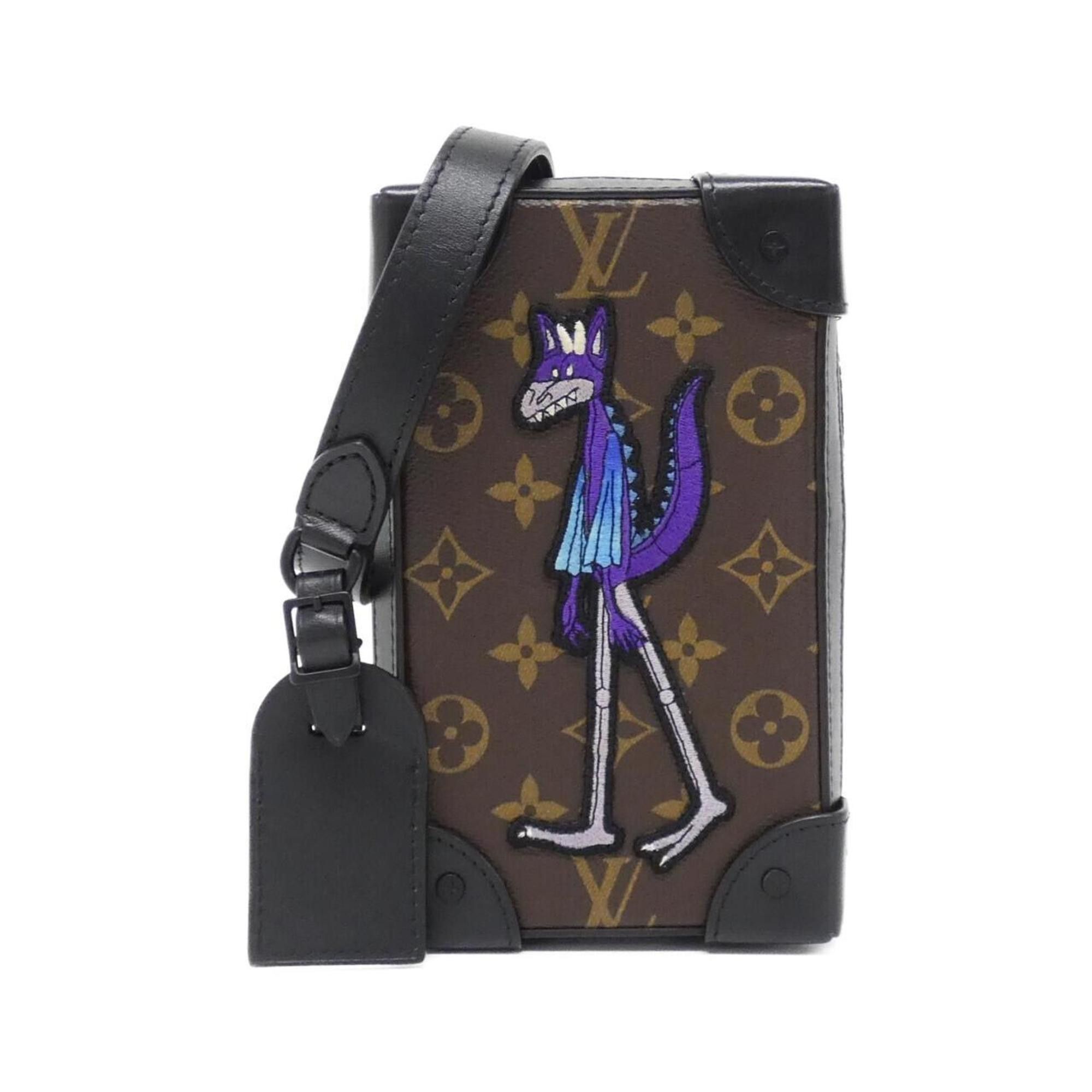 Louis Vuitton Monogram (Lv Friends) Soft Trunk Phone Box M80144 Shoulder Bag in Black, Women's