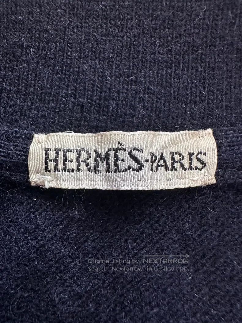 Hermes Hermes Polo Neck Cashmere Knit Sweater Jacket, Navy Blue Size M / US 6-8 / IT 42-44 - 8 Thumbnail