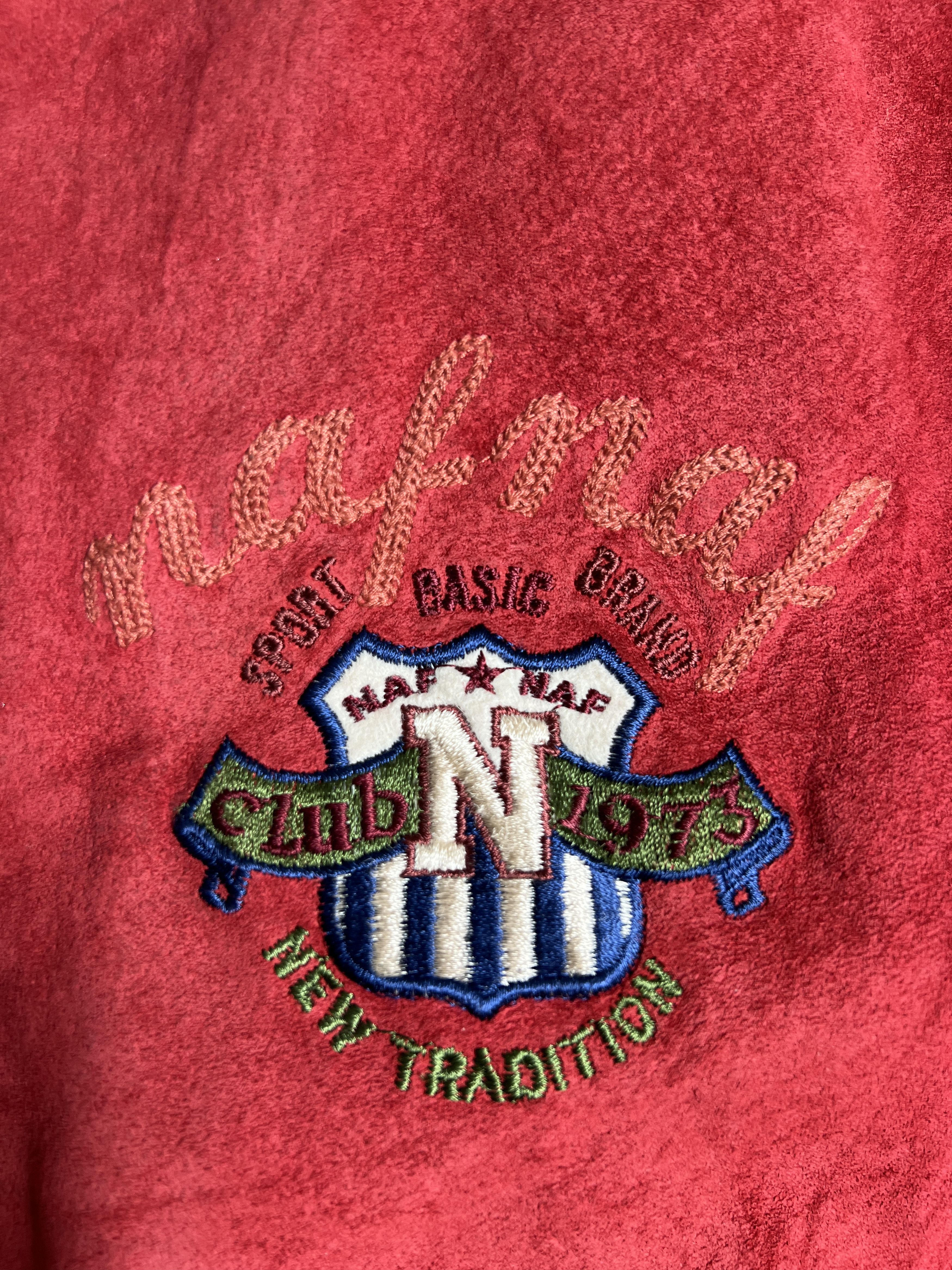 Japanese Brand Vintage NAF NAF Suede Leather Bomber Jacket (M) JKA350 Size US M / EU 48-50 / 2 - 2 Thumbnail