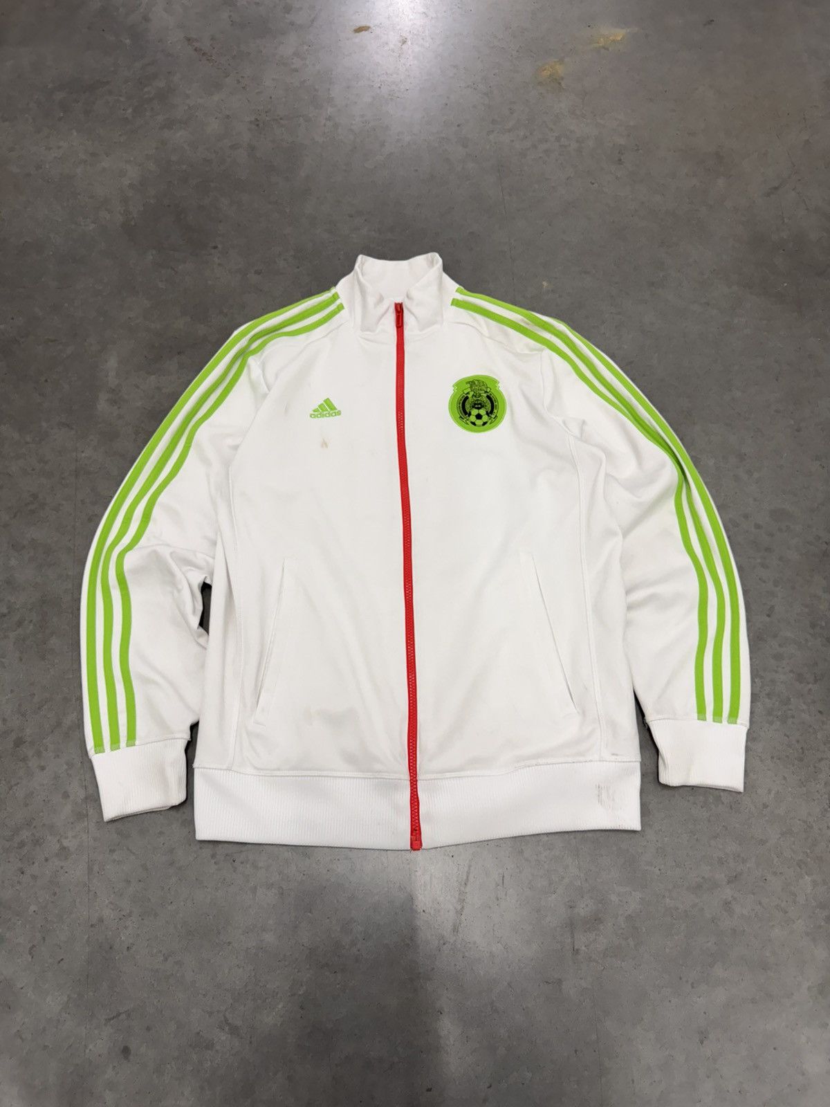 Adidas 2000s Mexico Adidas Soccer Track Jacket World Cup White Y2K Size US M / EU 48-50 / 2 - 1 Thumbnail