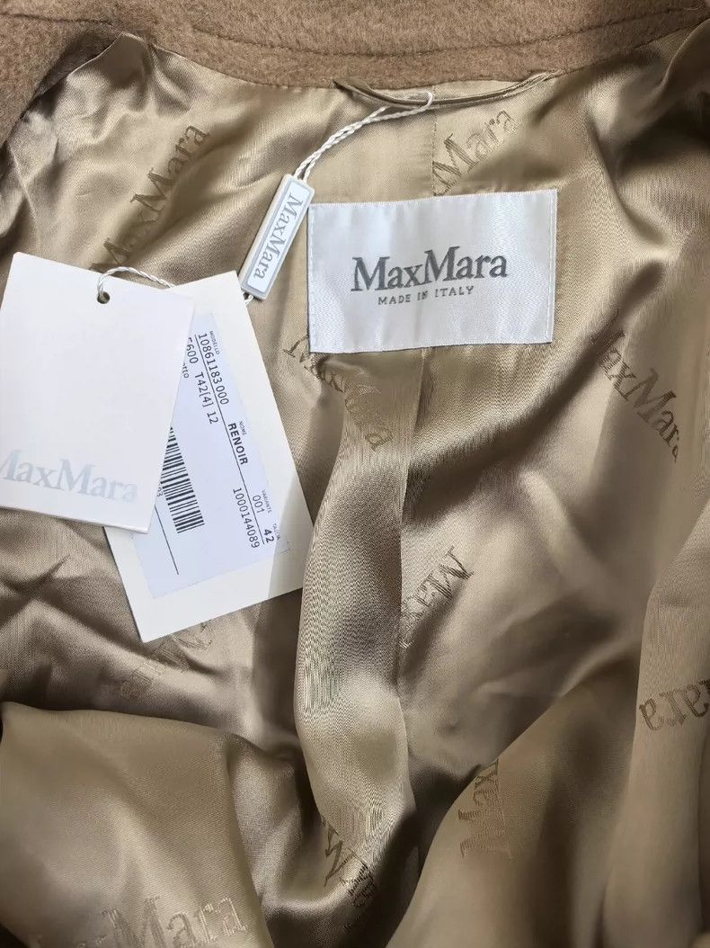 Max Mara Max Mara White Label Main Line Coat Camel Fleece Water Rip Size L / US 10 / IT 46 - 4 Thumbnail