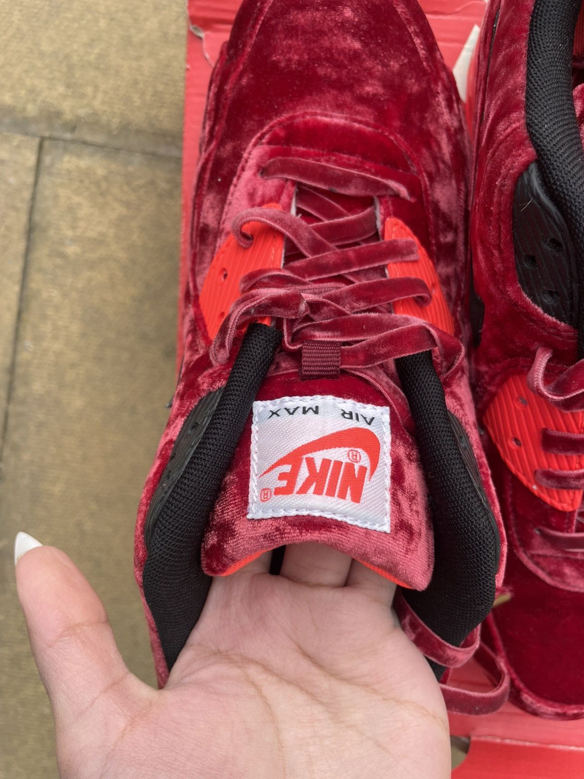 Nike × Vintage Nike air max 90 25th anniversary red Velvet limited ed uk 9 Size US 9 / EU 42 - 12 Thumbnail