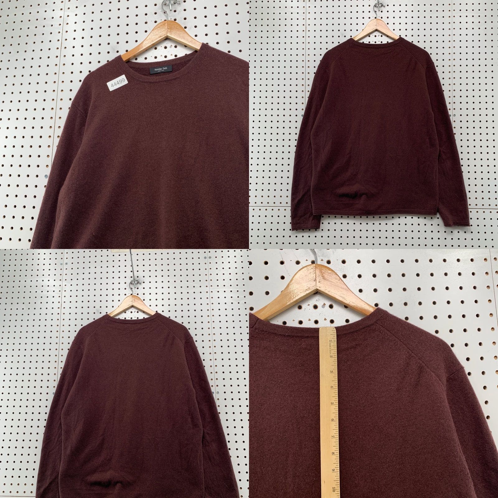 Massimo Dutti Massimo Dutti Wool Sweater Mens Large Brown Yak Blend Crew Neck Pullover Knit Logo Winter Mens Size US L / EU 52-54 / 3 - 8 Thumbnail