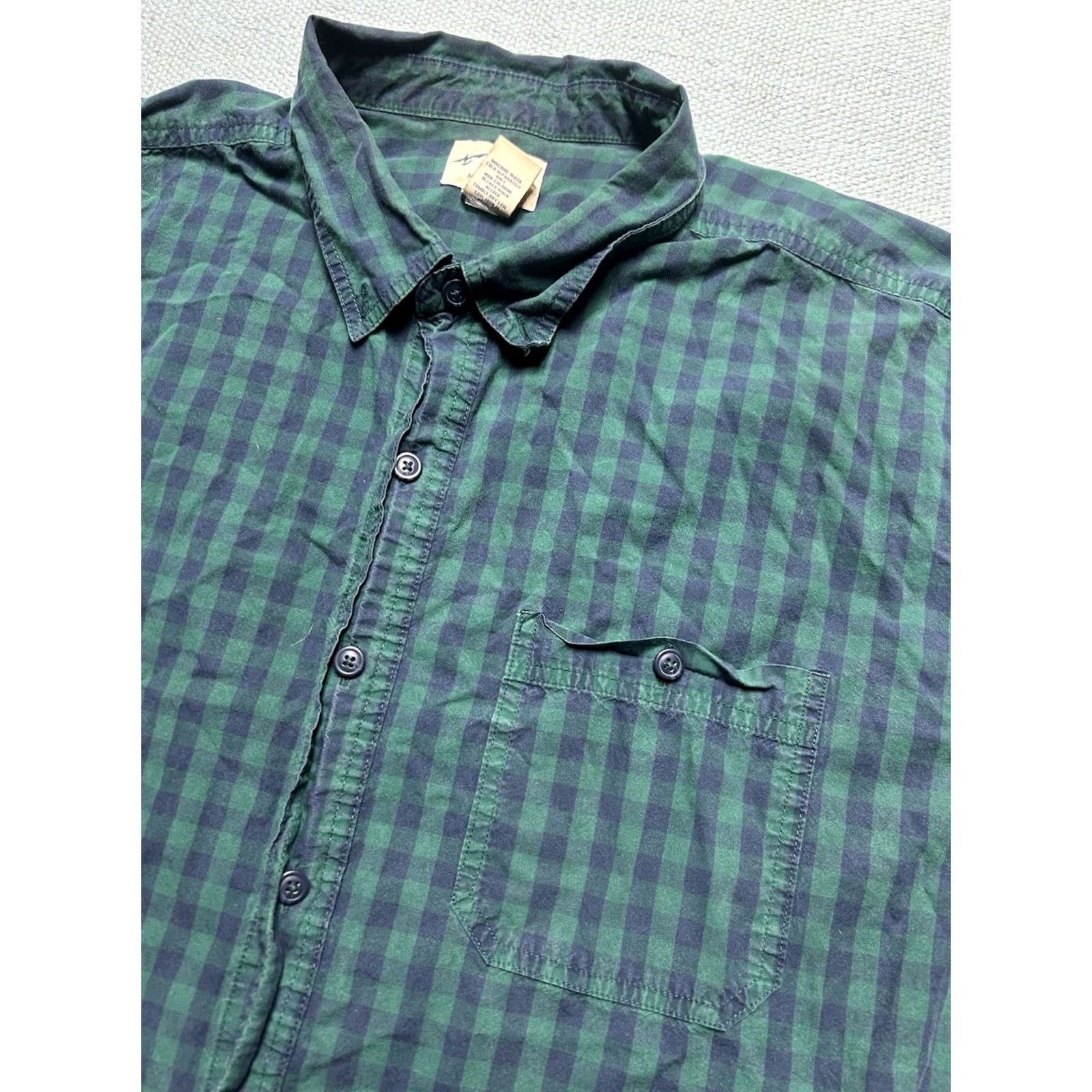 Vintage Blue mountain Long Sleeve Button Shirt Plaid Cotton Lightweight 2XL Mens Blue Green Size US XXL / EU 58 / 5 - 3 Thumbnail