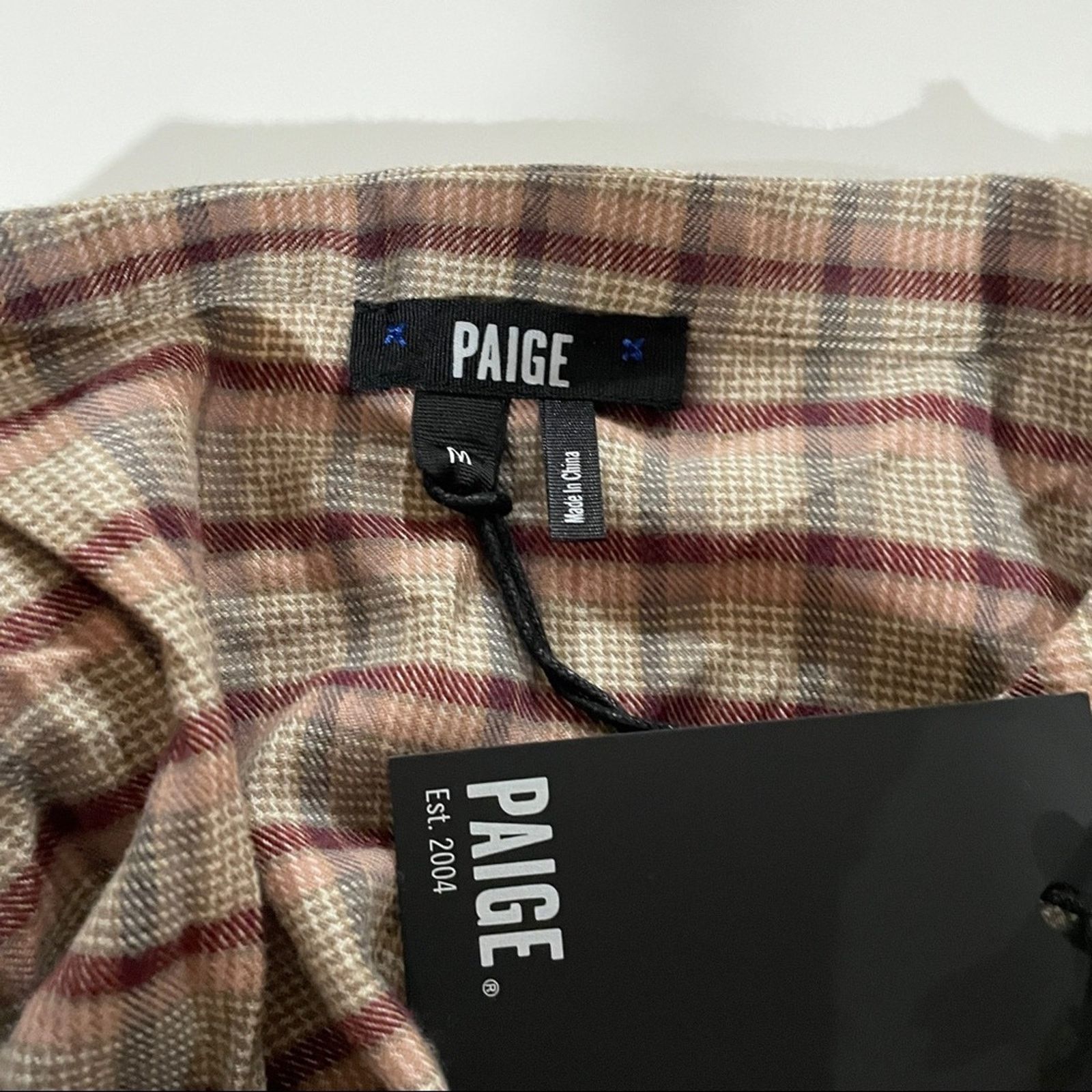 Paige Paige Jenelle Ruffle Plaid Long Sleeve Button Down Shirt Size M / US 6-8 / IT 42-44 - 7 Thumbnail