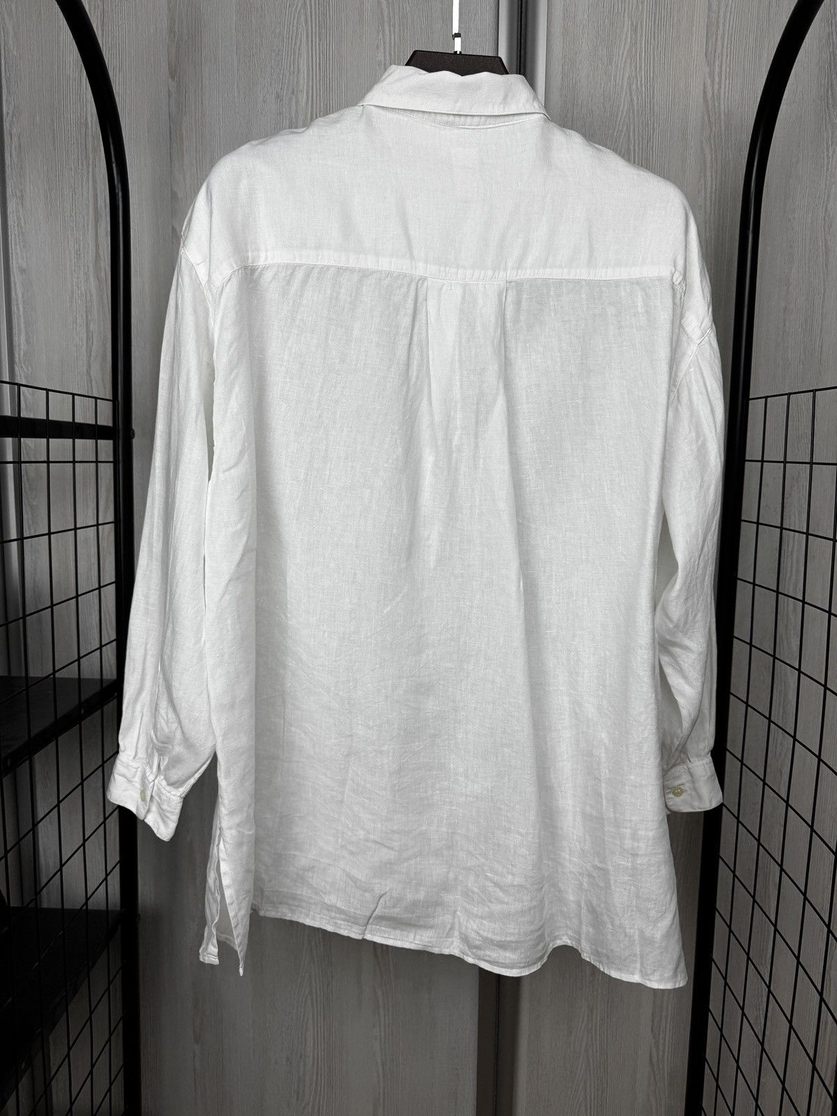 120% Lino 120% Lino Linen Long Sleeve Button up White Shirt Women's 44 Size M / US 6-8 / IT 42-44 - 7 Thumbnail