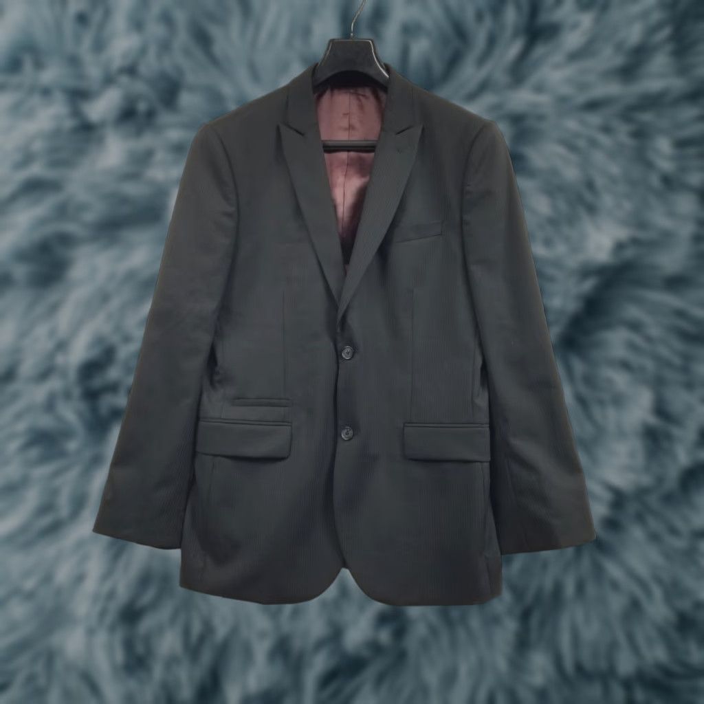 Express Express Blazer / Wool Blend / Black / 40R / Two Button / Pockets / Men’s Suit Jacket / 2 Piece / Business Casual / Striped / Regular Mens Size 40R - 1 Thumbnail