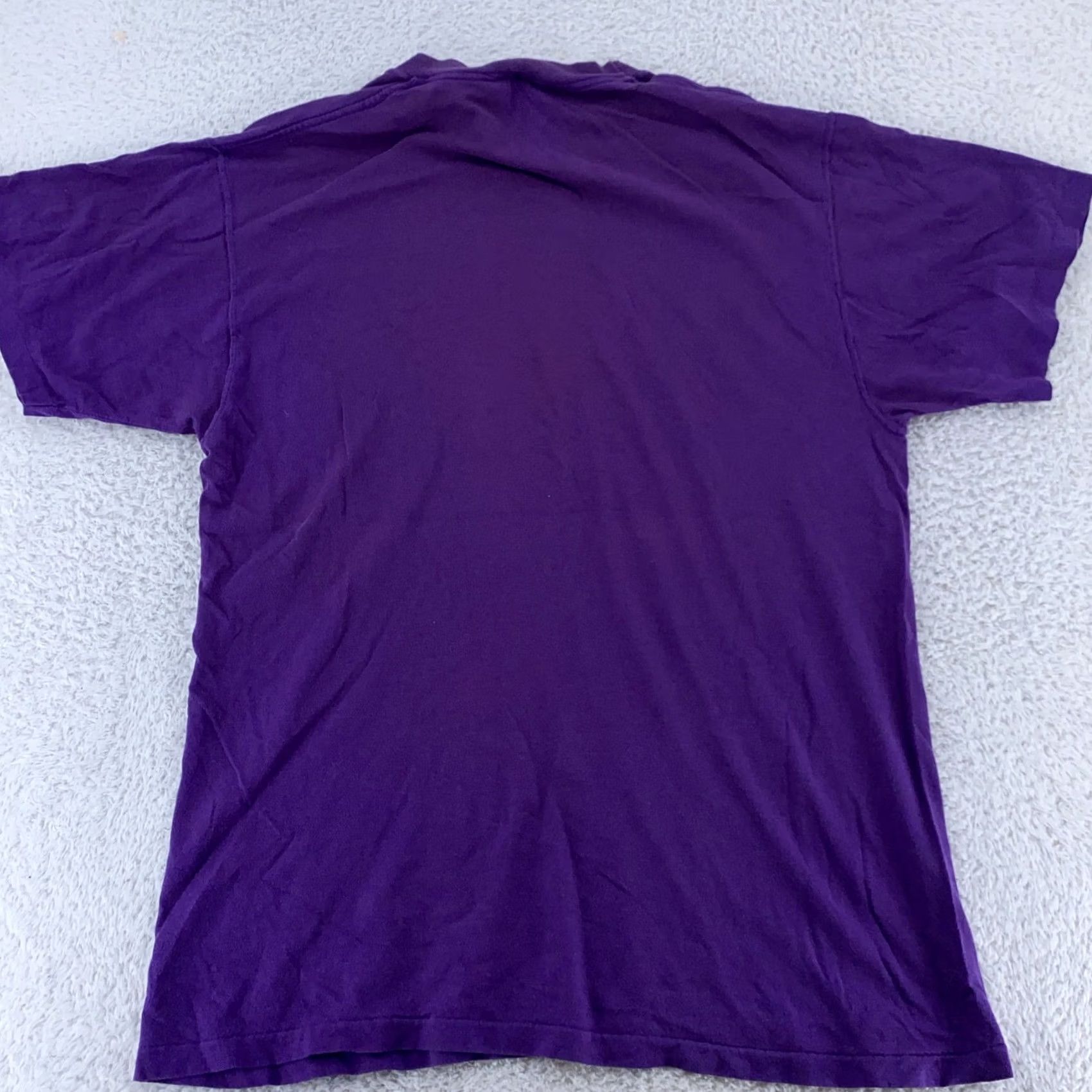 Russell Athletic VINTAGE Russell Athletic Shirt Mens M Purple 90s Crew Neck Short Sleeve Cotton Heavyweight Size US M / EU 48-50 / 2 - 5 Thumbnail