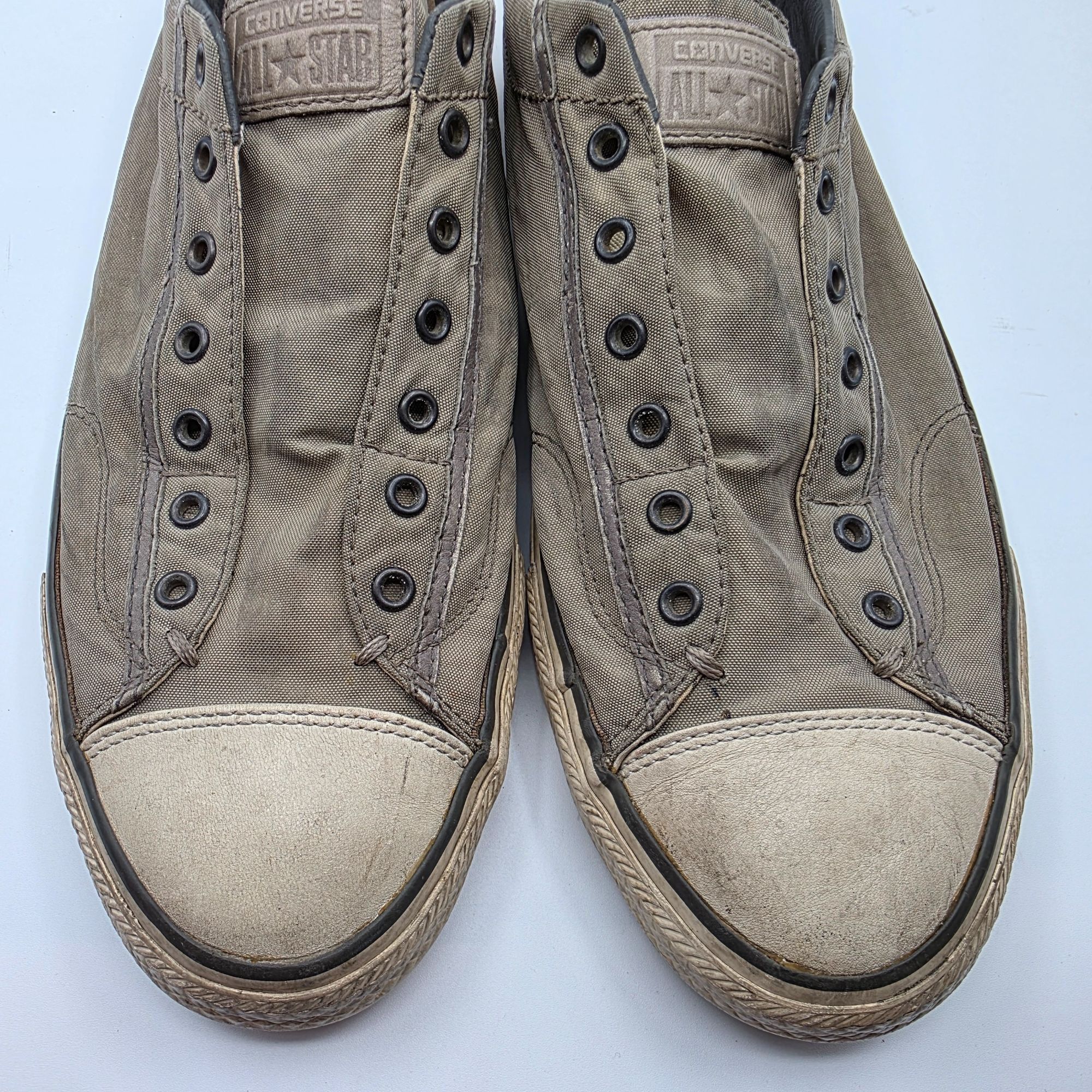 Converse × John Varvatos Converse x John Varvatos Mens Size 11 Gray Laceless Slip On Size US 11 / EU 44 - 10 Thumbnail