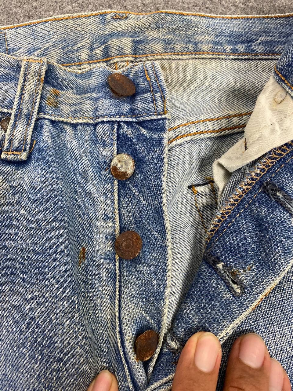 Levi's vintage 80s levis 501 redline selvedge denim nice design Size US 28 / EU 44 - 11 Thumbnail