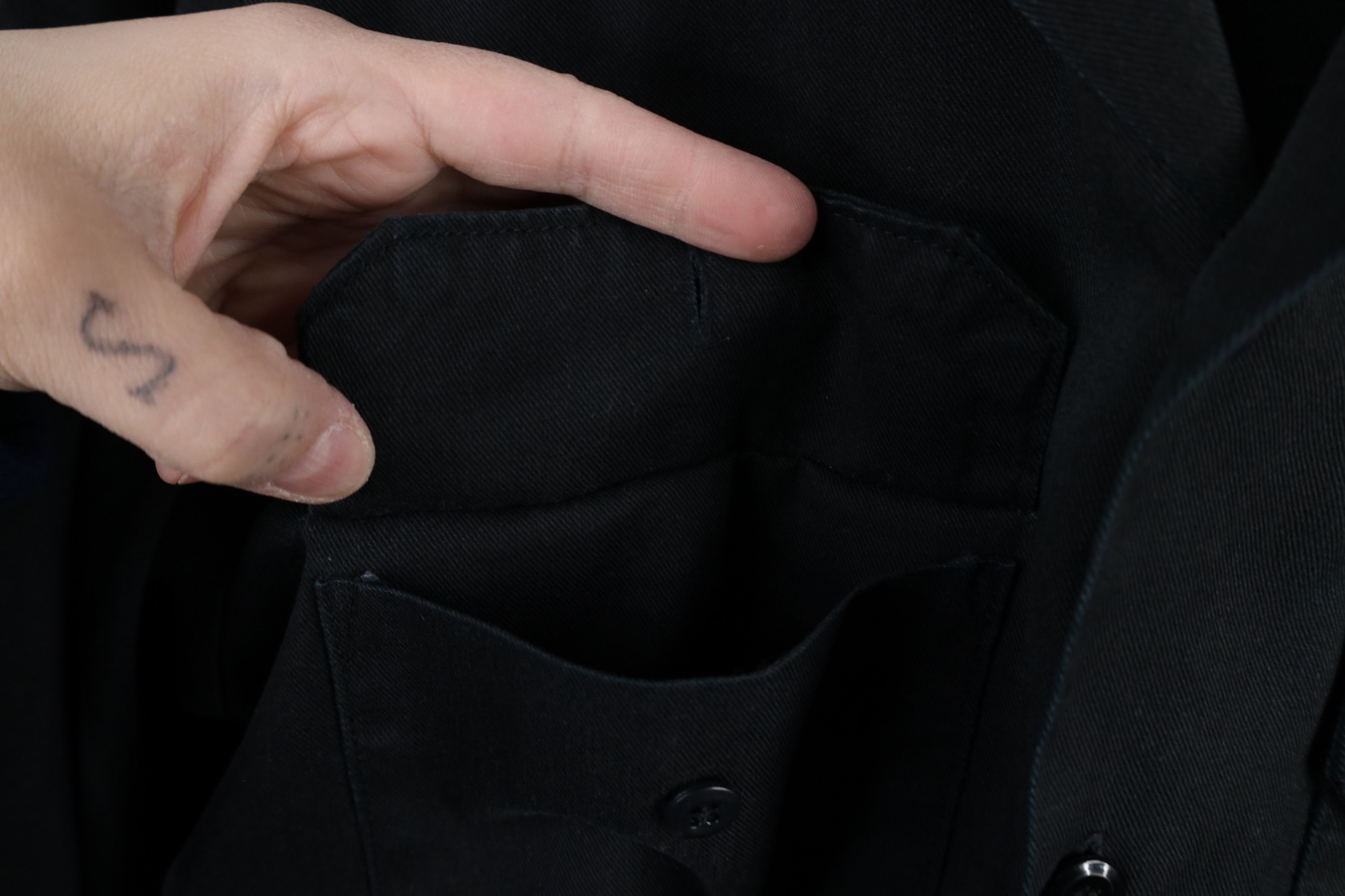 Dickies × Vintage Vintage 90s Dickies Thrashed Workwear Button Shirt Black USA Size US M / EU 48-50 / 2 - 8 Thumbnail