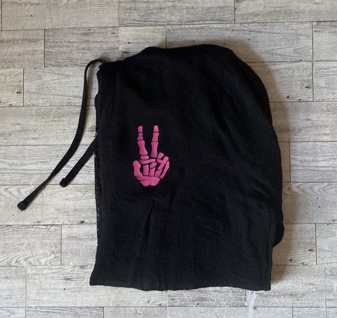 Vintage Retro, Peace Sign Skeleton, Upcycled, Hooded, Cover-Up Tunic Size S / US 4 / IT 40 - 13 Thumbnail