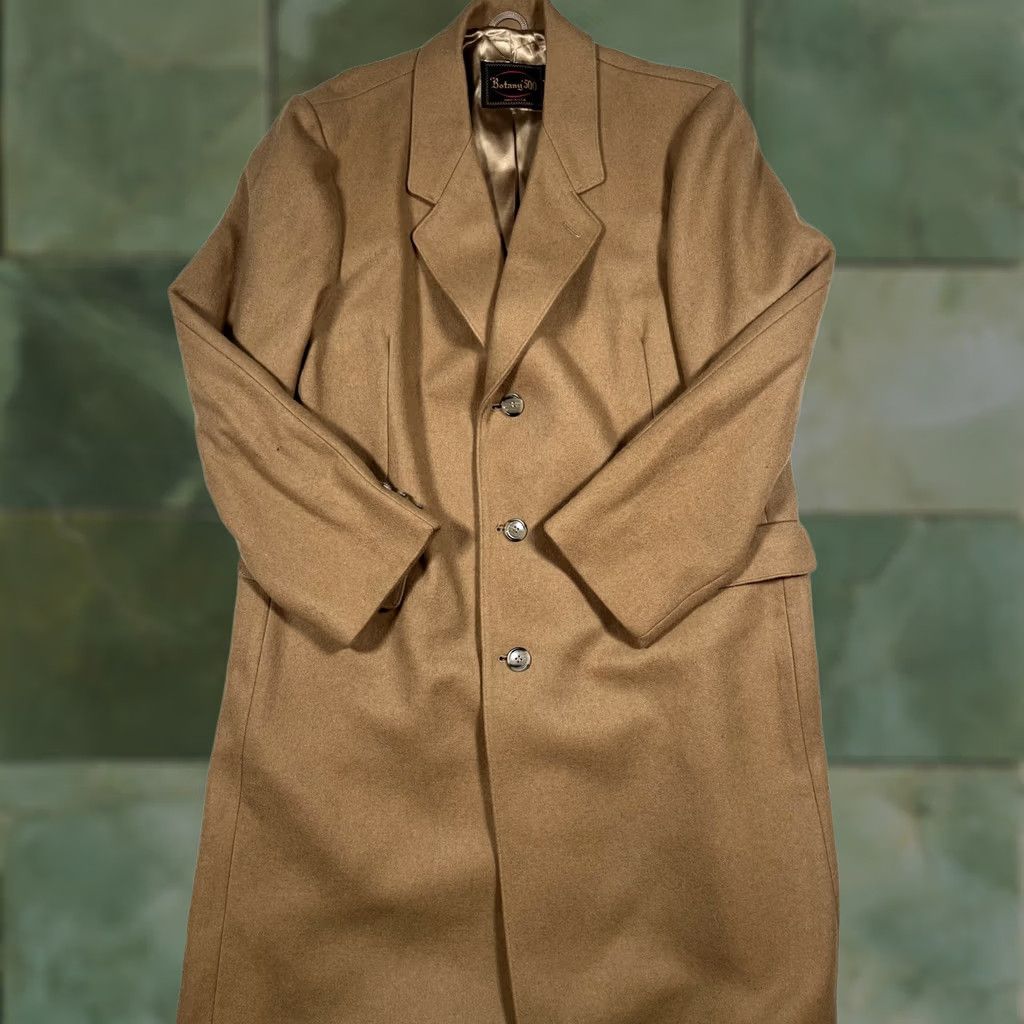Vintage VINTAGE Botany 500 Coat Mens 44R Beige Wool Lined Overcoat Made USA 80s 90s Size US S / EU 44-46 / 1 - 1 Thumbnail