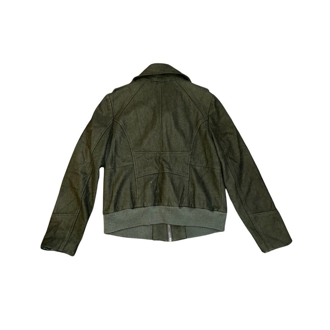 Steve Madden Womens Wool Blend Green Army Jacket Military Coat Medium Size M / US 6-8 / IT 42-44 - 2 Thumbnail