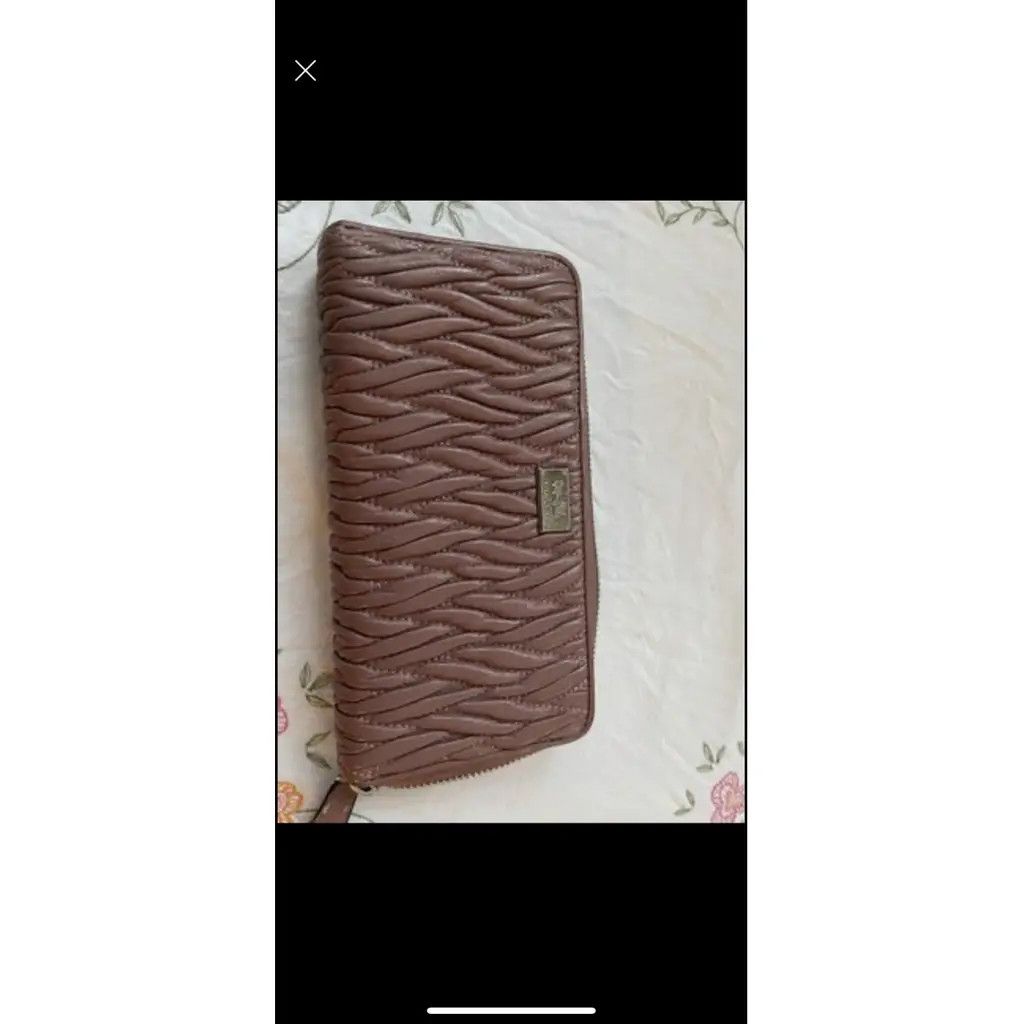 Coach Coach Brown Quilted Leather Zip Wallet Size ONE SIZE - 1 Thumbnail