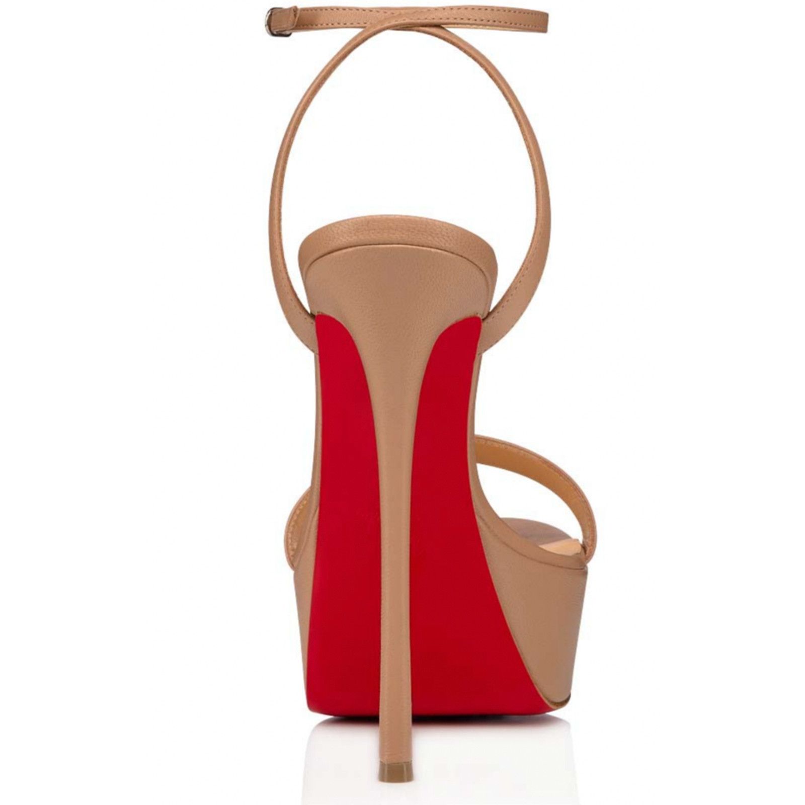Christian Louboutin Christian Louboutin Loubi Queen Alta 150 Nude Ankle Strap Size US 9 / IT 39 - 10 Thumbnail