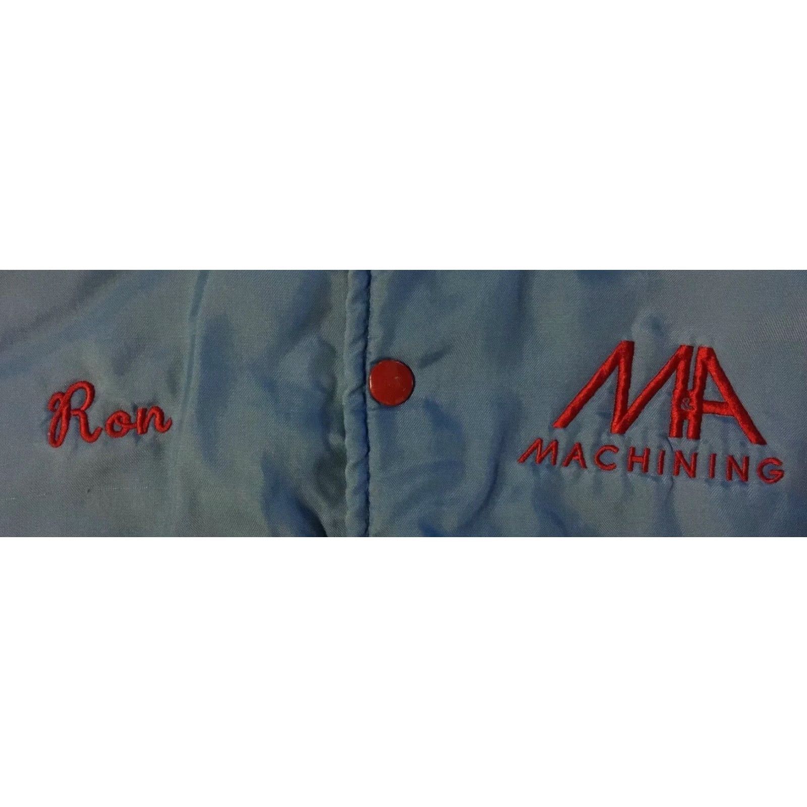 Vintage VINTAGE M&A Machining Kalamazoo Jacket XL Blue Satin Bomber Men XL 80s 70s Distressed Biker Track Bar Beer USA USA 90s Retro Rock Punk Trucker Funny Size US XL / EU 56 / 4 - 4 Thumbnail