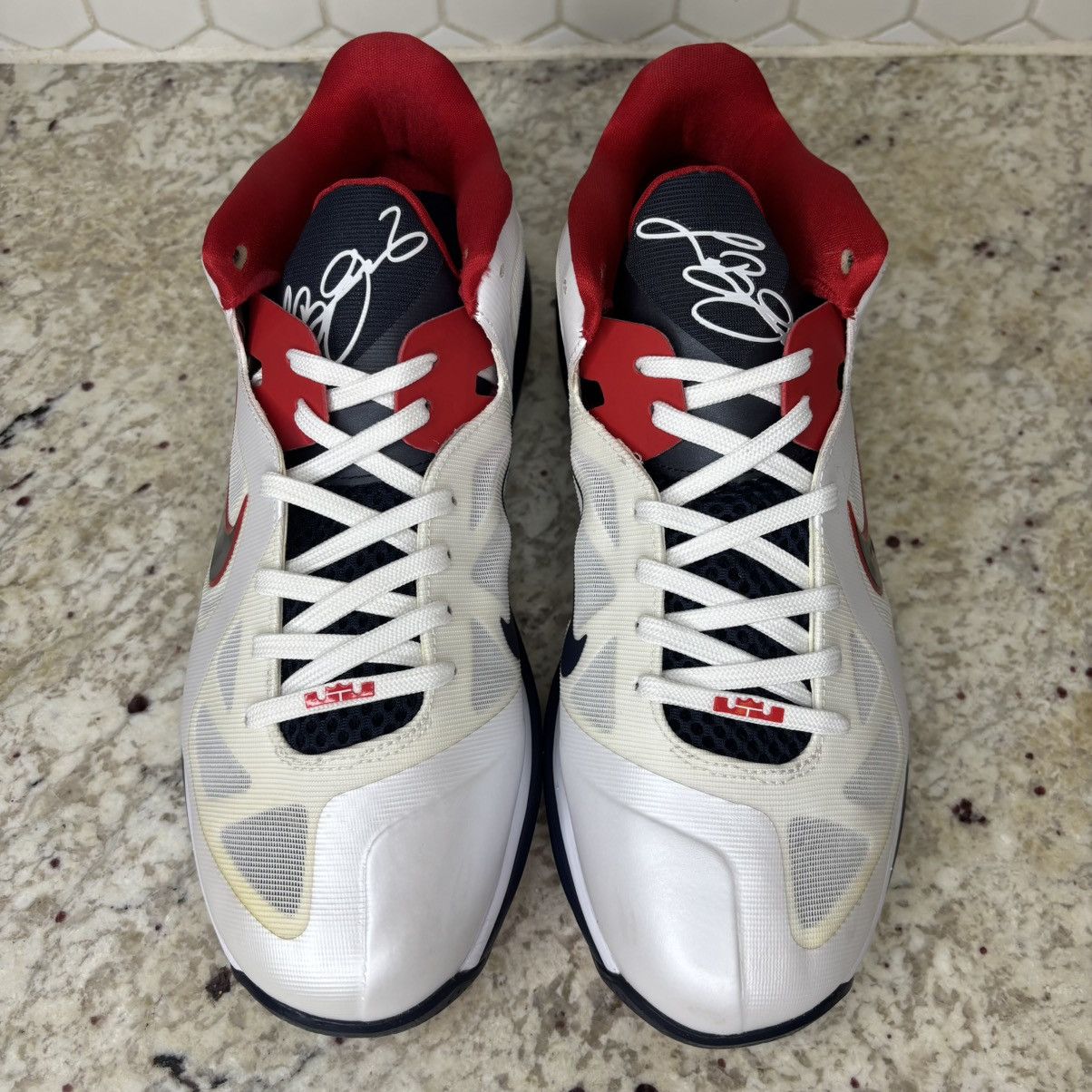 Nike Size 11.5 -Nike LeBron 9 Low USA Olympic WORN ONCE WITH BOX Size US 11.5 / EU 44-45 - 4 Thumbnail