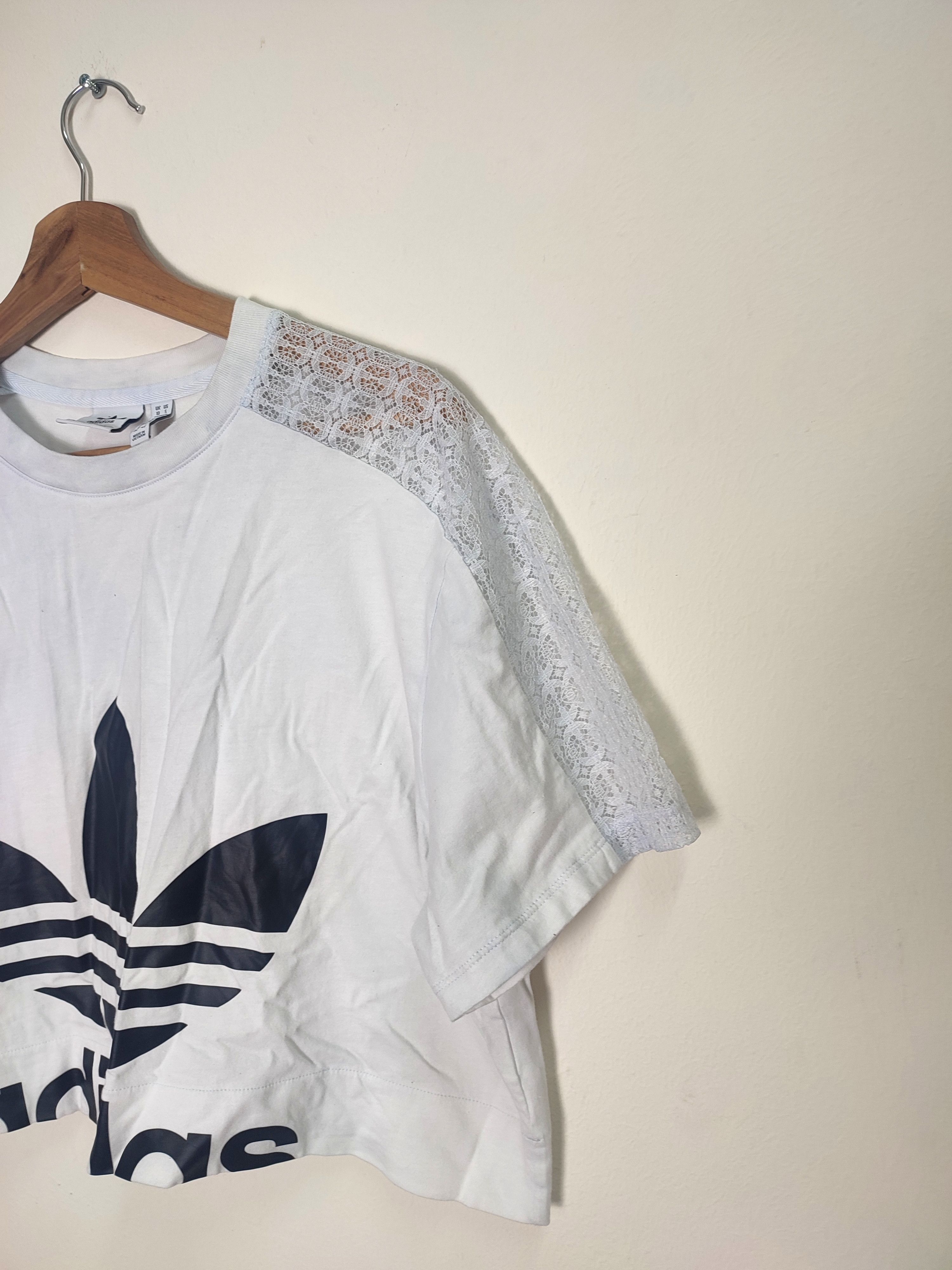 Adidas Adidas Crop Top with Lace Sleeves Size M / US 6-8 / IT 42-44 - 4 Thumbnail