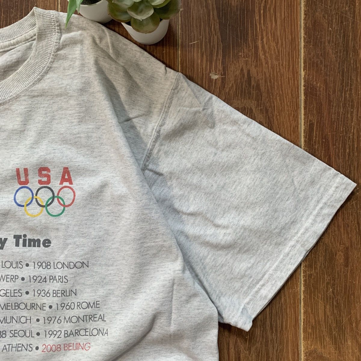 USA Olympics × Vintage Vintage 2008 Beijing Olympics USA Graphic Tee Size US L / EU 52-54 / 3 - 3 Thumbnail