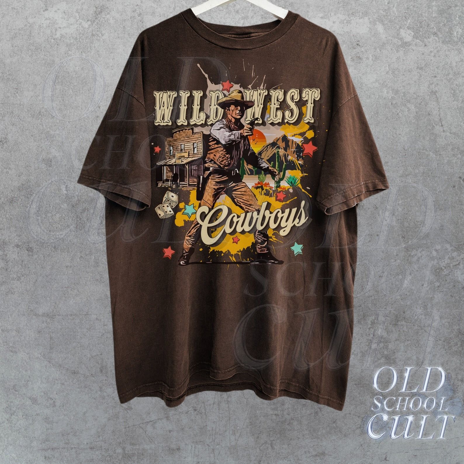 The Unbranded Brand Wildwest Cowboys Vintage T-Shirt Size US L / EU 52-54 / 3 - 3 Thumbnail