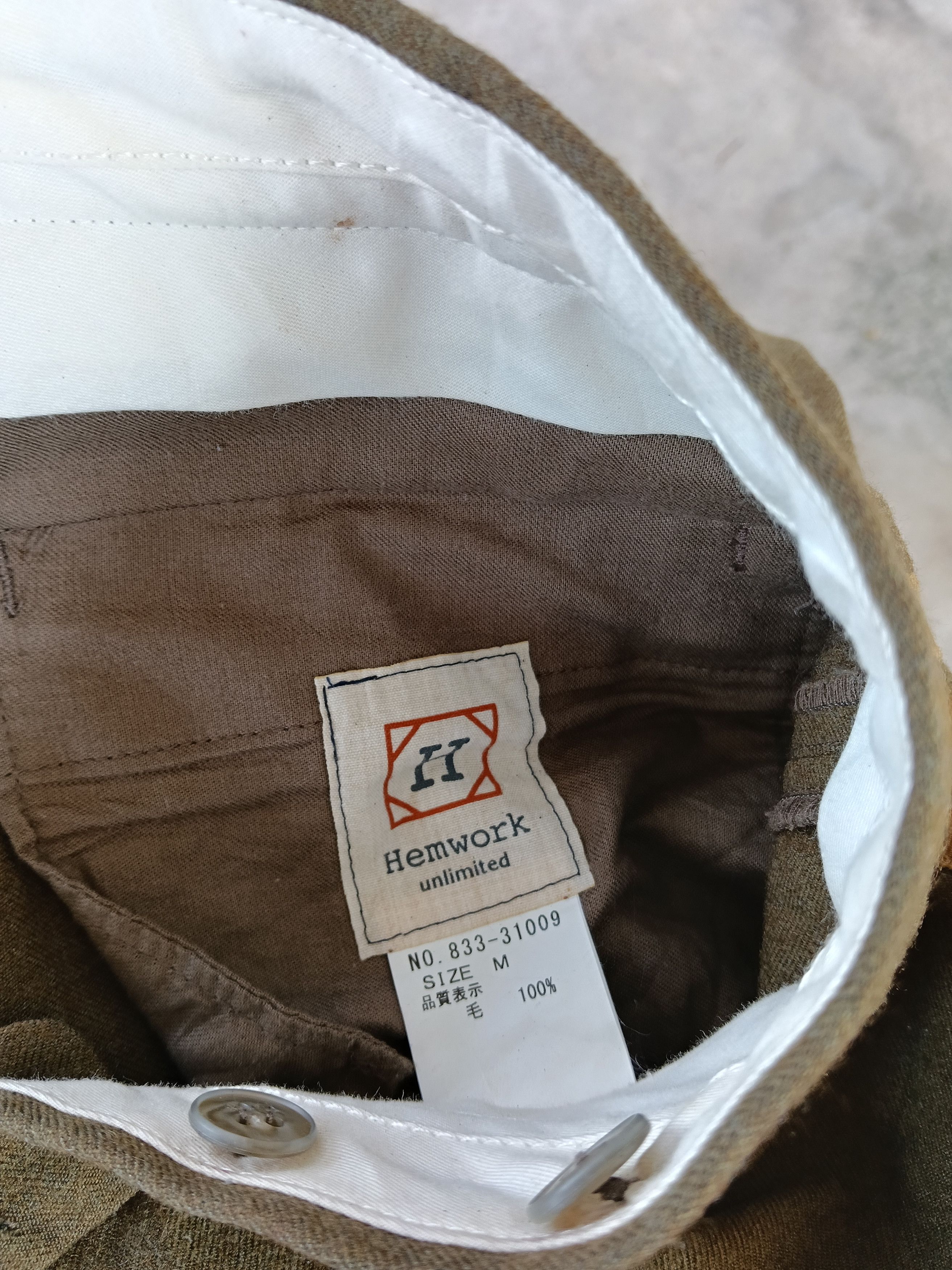 Japanese Brand 💥 Hemwork Unlimited Japanese Wool Pants 💥 Size US 30 / EU 46 - 9 Thumbnail