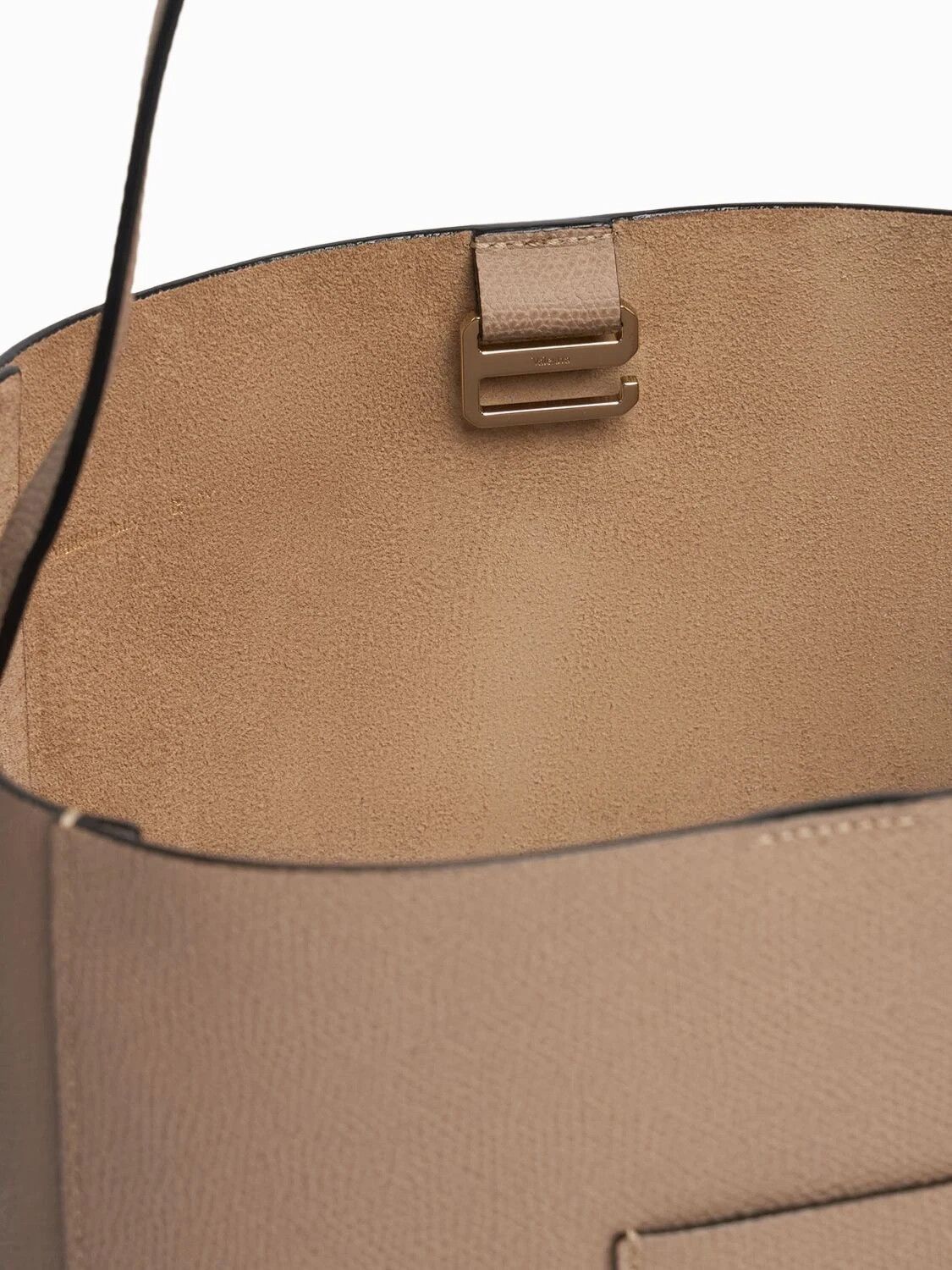 Valextra VALEXTRA Medium Sahara Beige Leather Bucket Bag New Size ONE SIZE - 4 Thumbnail