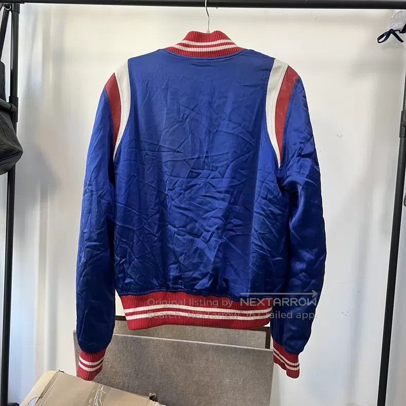 Amiri Amiri Blue Silk Baseball Jacket Size US S / EU 44-46 / 1 - 2 Thumbnail