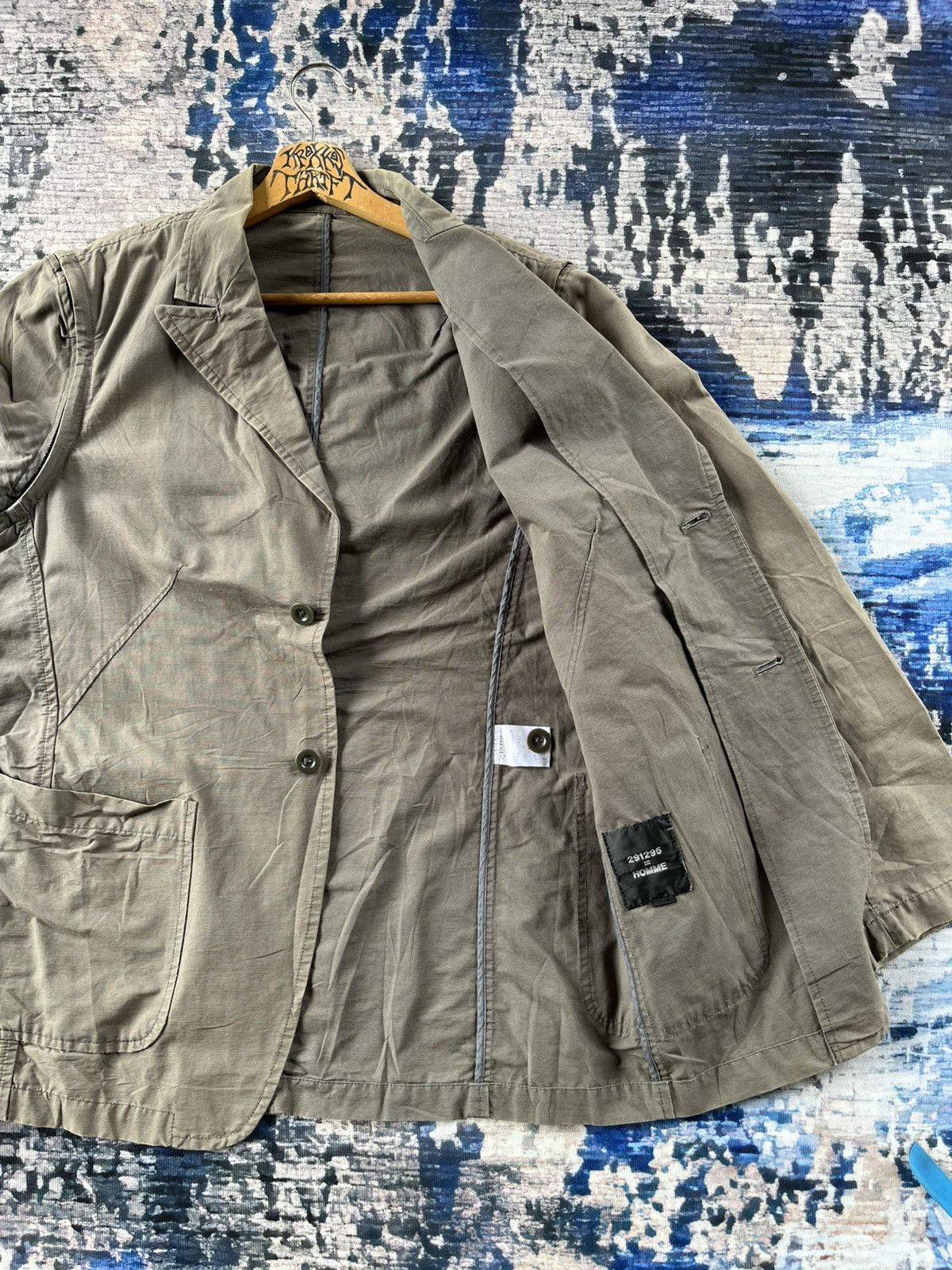 Designer × Issey Miyake × Japanese Brand 291295=Homme Issey Miyake Jacket & Vest 2 in 1 Size US M / EU 48-50 / 2 - 5 Thumbnail