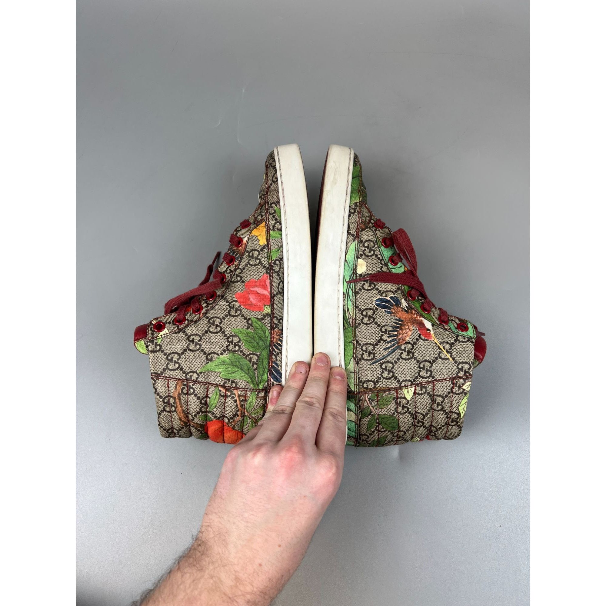 Gucci Gucci Guccissima Monogram Canvas Hi Top Sneakers Size UK 6.5 Size US 9 / IT 39 - 9 Thumbnail