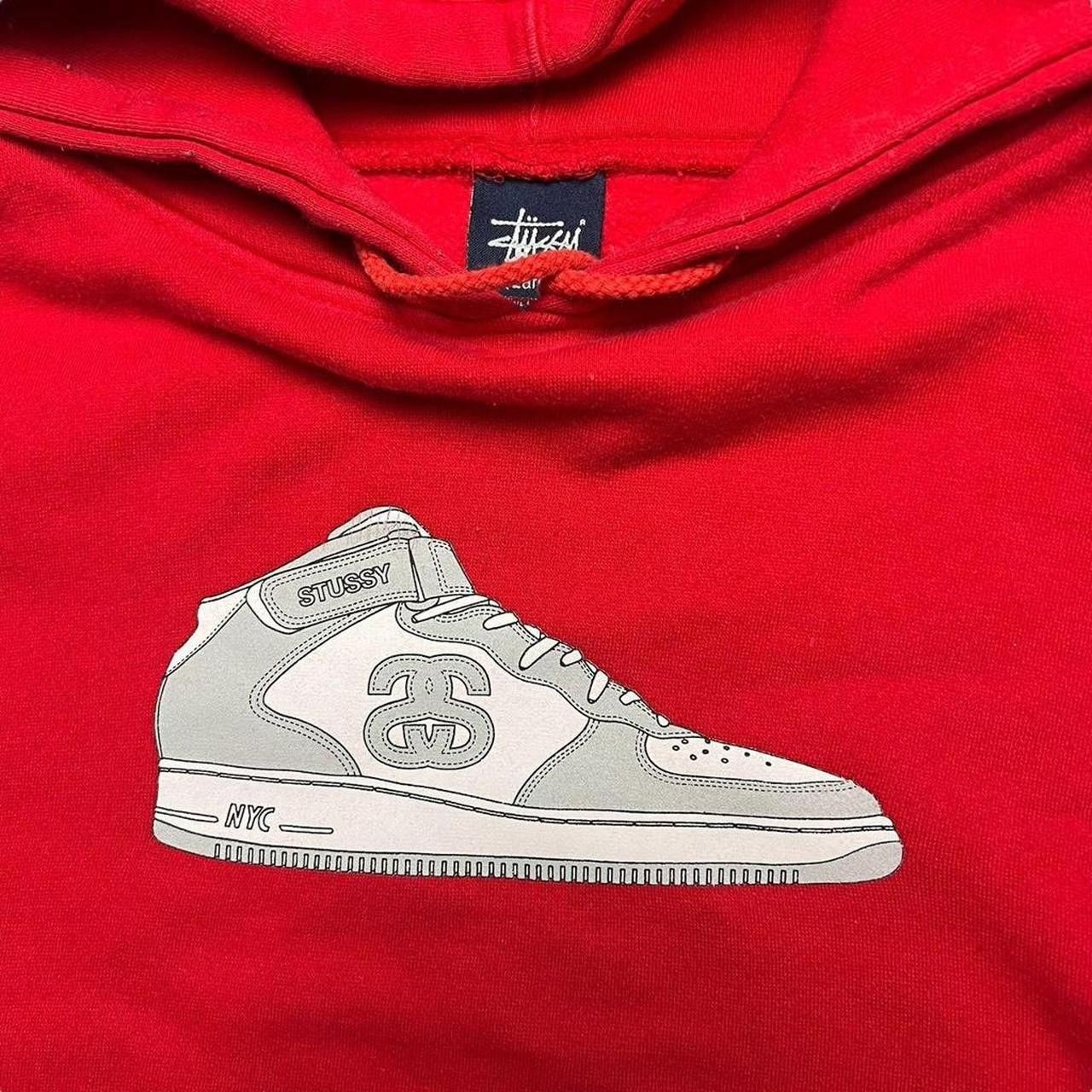 Stussy Vintage 2000s Red Stussy Air Force Hoodie - Large Size US L / EU 52-54 / 3 - 3 Thumbnail