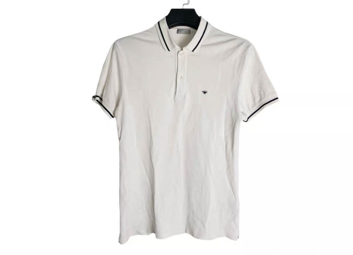 Dior White Short Sleeve Polo Shirt XL Size US XL / EU 56 / 4 - 1 Thumbnail