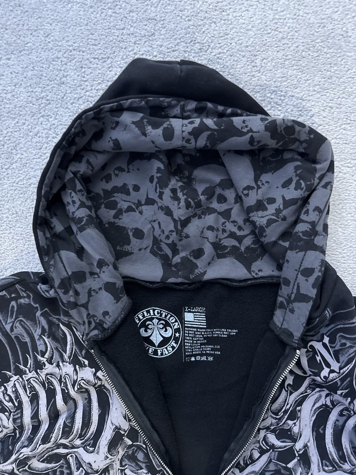 Ken Carson Ken Carson Affliction Gorecore Lament Zip Up Hoodie Size XL Size US XL / EU 56 / 4 - 4 Thumbnail