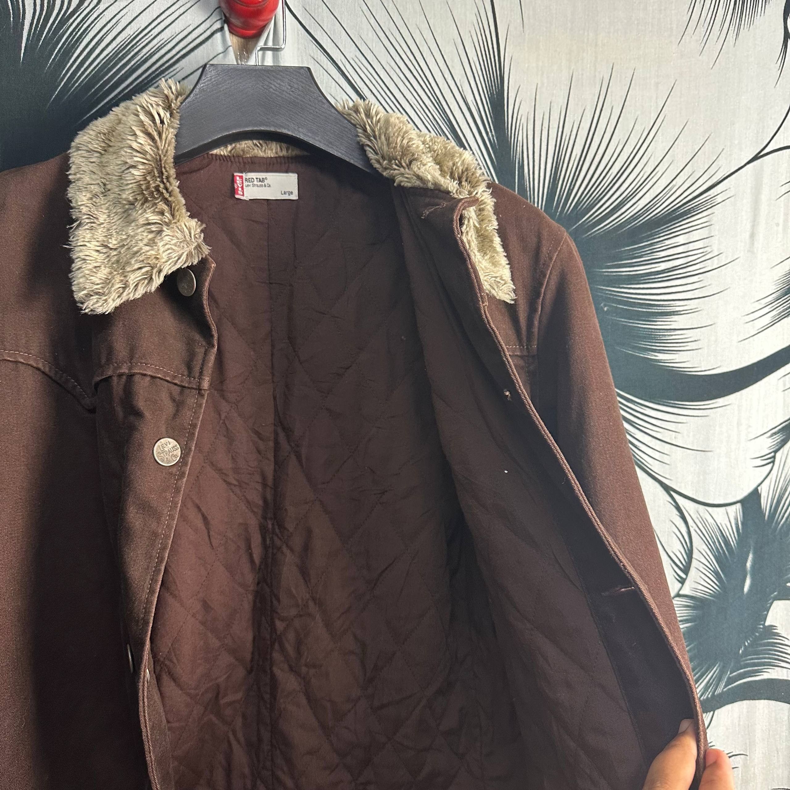 Levi's Rare Vintage Levi's Red Tab Boa Fur Collar Coverall Jacket Size US L / EU 52-54 / 3 - 14 Thumbnail