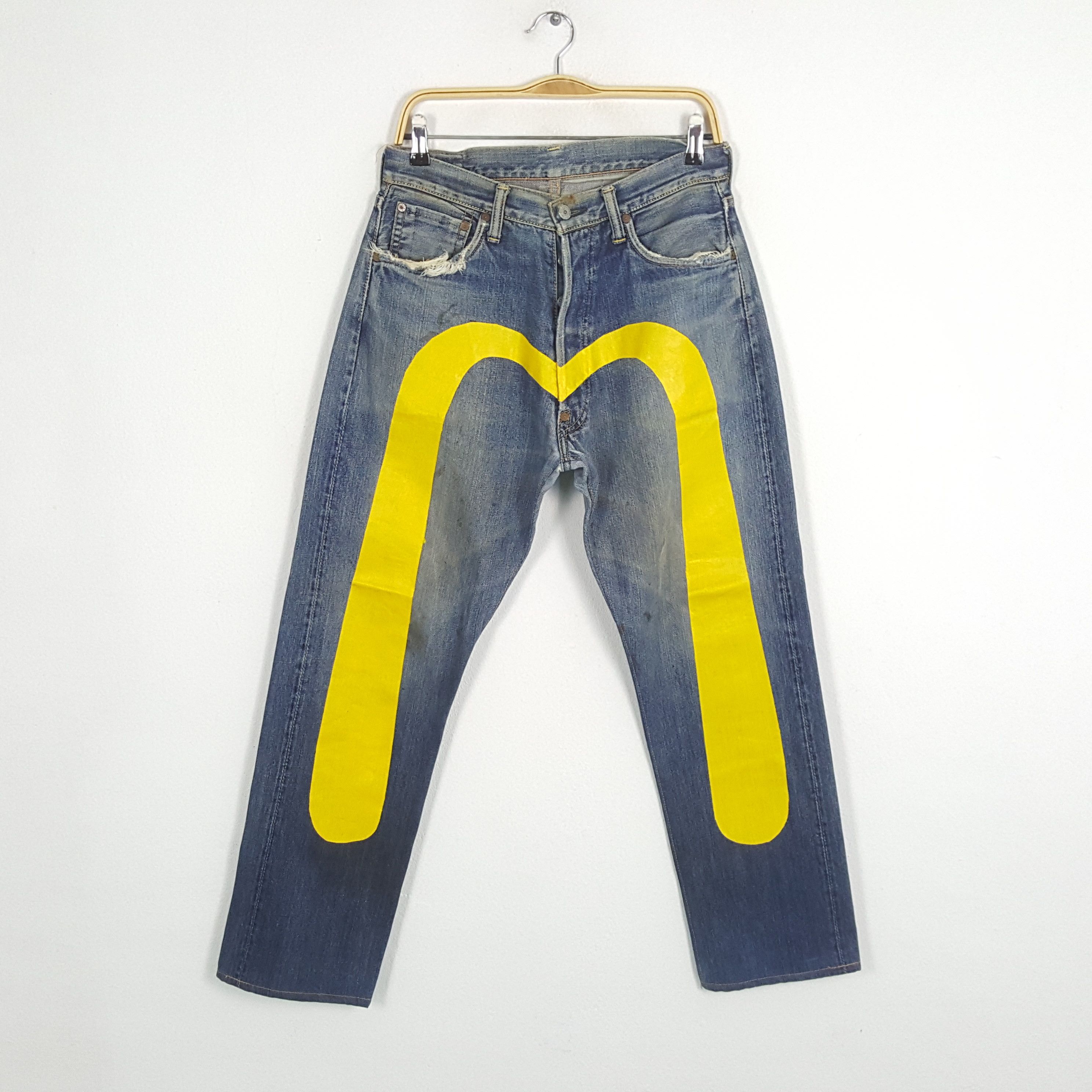 Evisu × Japanese Brand × Vintage Vintage EVISU Japanese Brand Daicock Custom Distressed Jeans Size US 30 / EU 46 - 1 Thumbnail