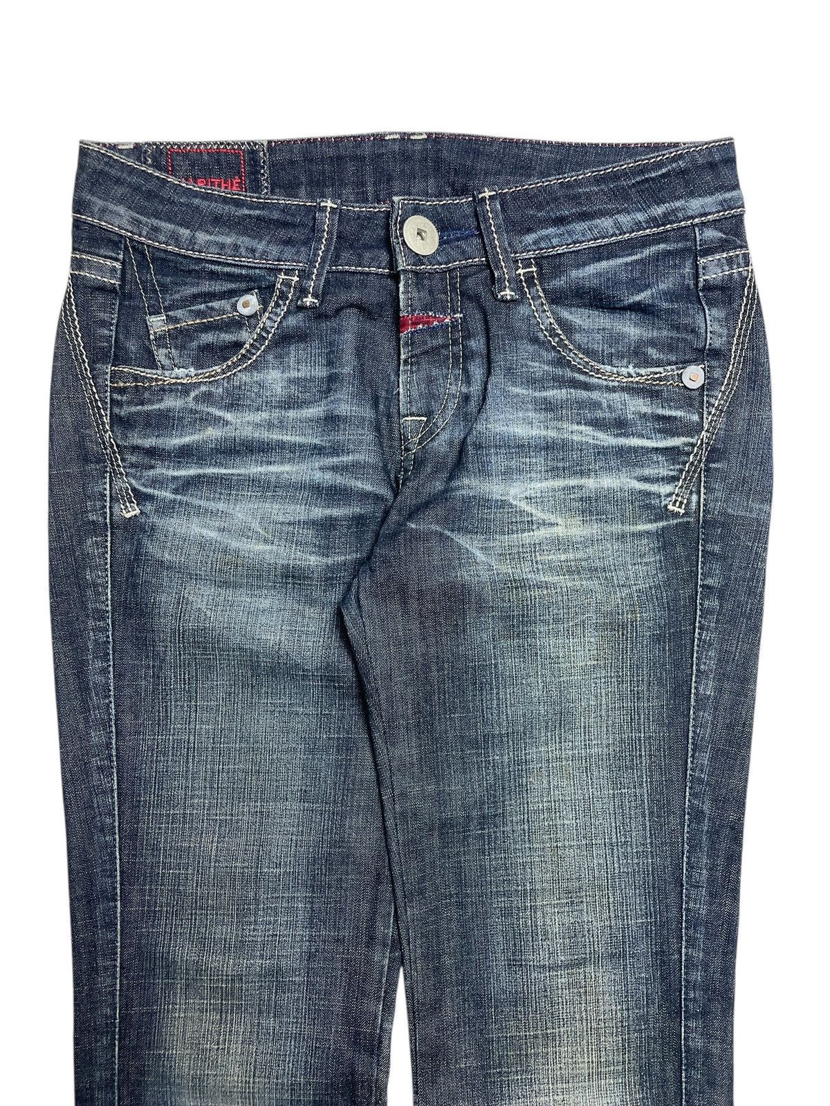 Marithe + Francois Girbaud Marithe Francois Girbaud - Crash Faded Lowrise Denim Pants Size US 29 - 2 Thumbnail