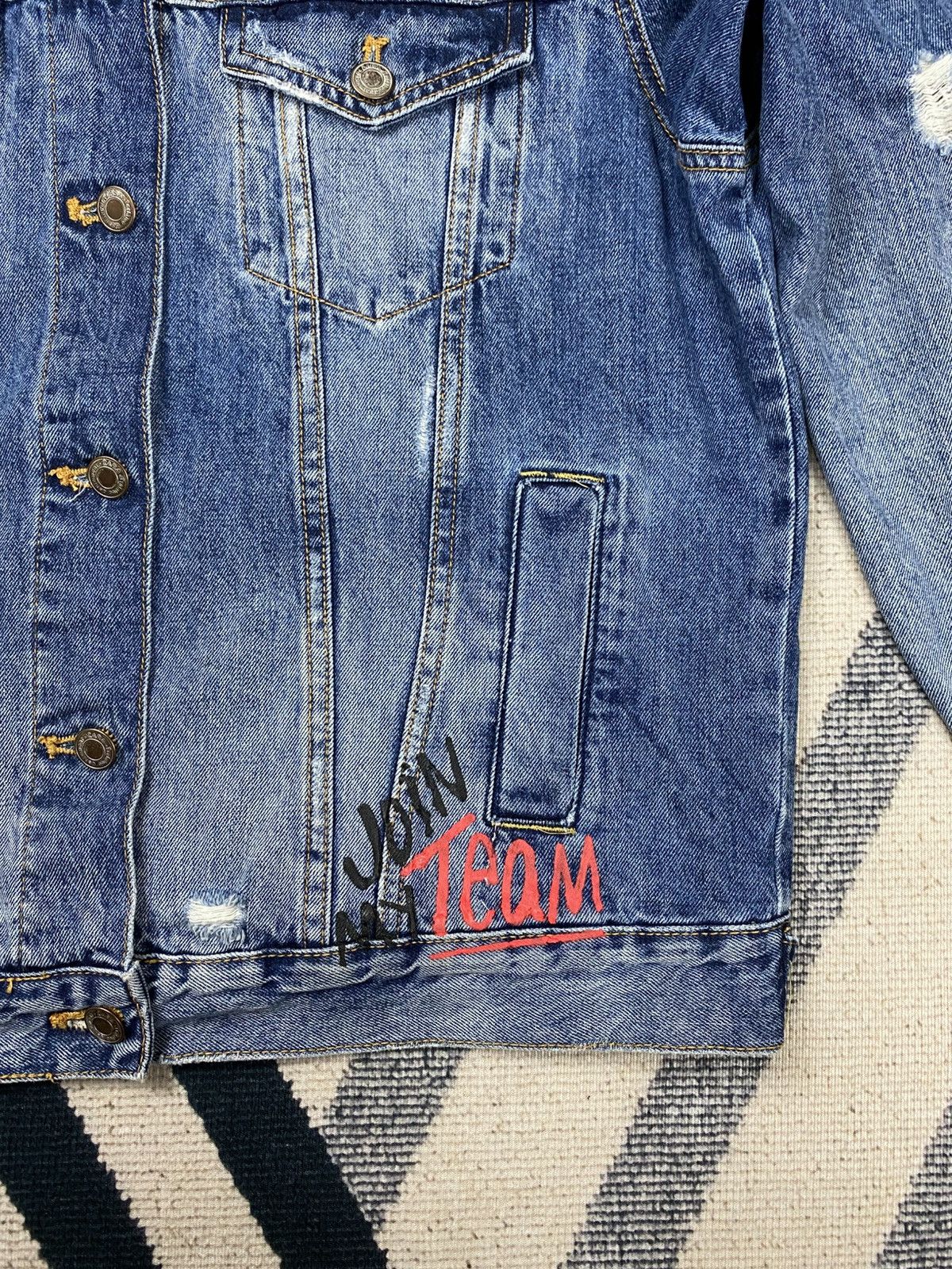 Zara No More Flowers vtg Denim jacket Size US L / EU 52-54 / 3 - 3 Thumbnail
