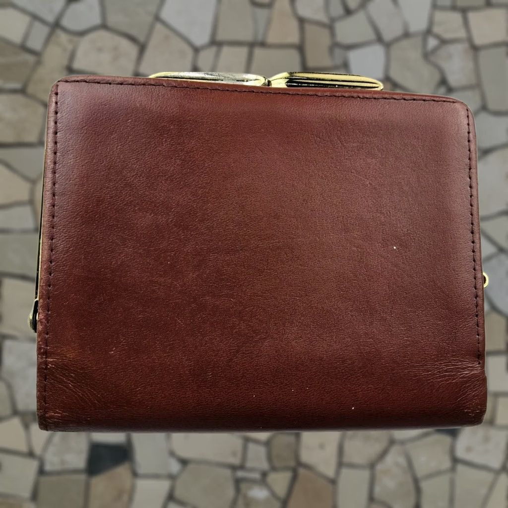 Cartier Cartier Wallet Burgundy Leather Bifold Snap Kisslock Wallet Women Size ONE SIZE - 1 Thumbnail
